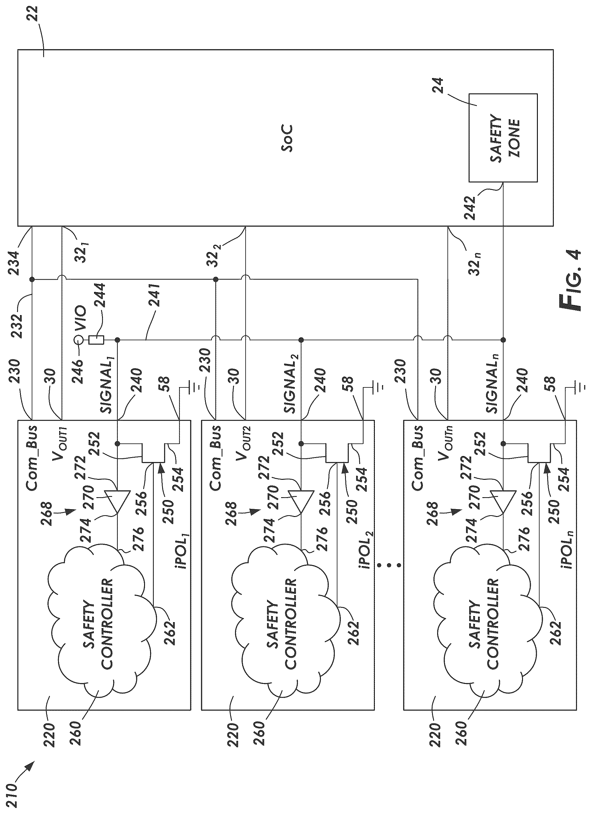 Patent US12562635 Figure 4 – Signaling open drain readback for functional safety (FUSA) applications in point of load (POL) integrated circuit