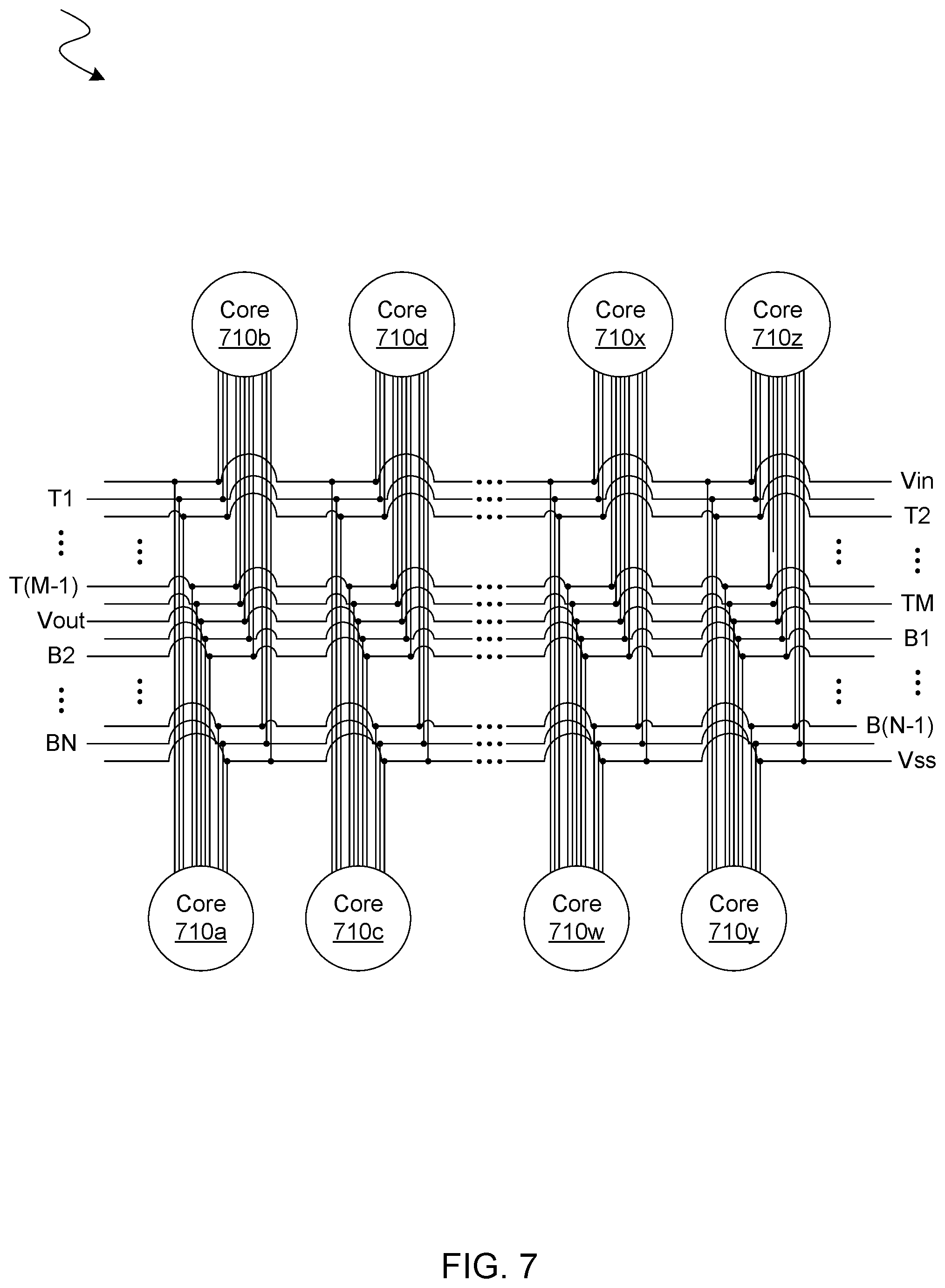 Patent US12562641 Figure 8 – Multilevel switched capacitor regulator with multiple cores
