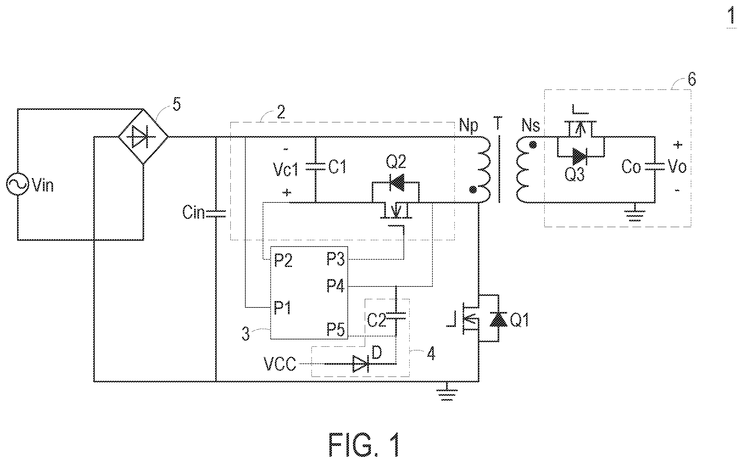 Patent US12562649 — Flyback power converter and control method thereof — Figure 1