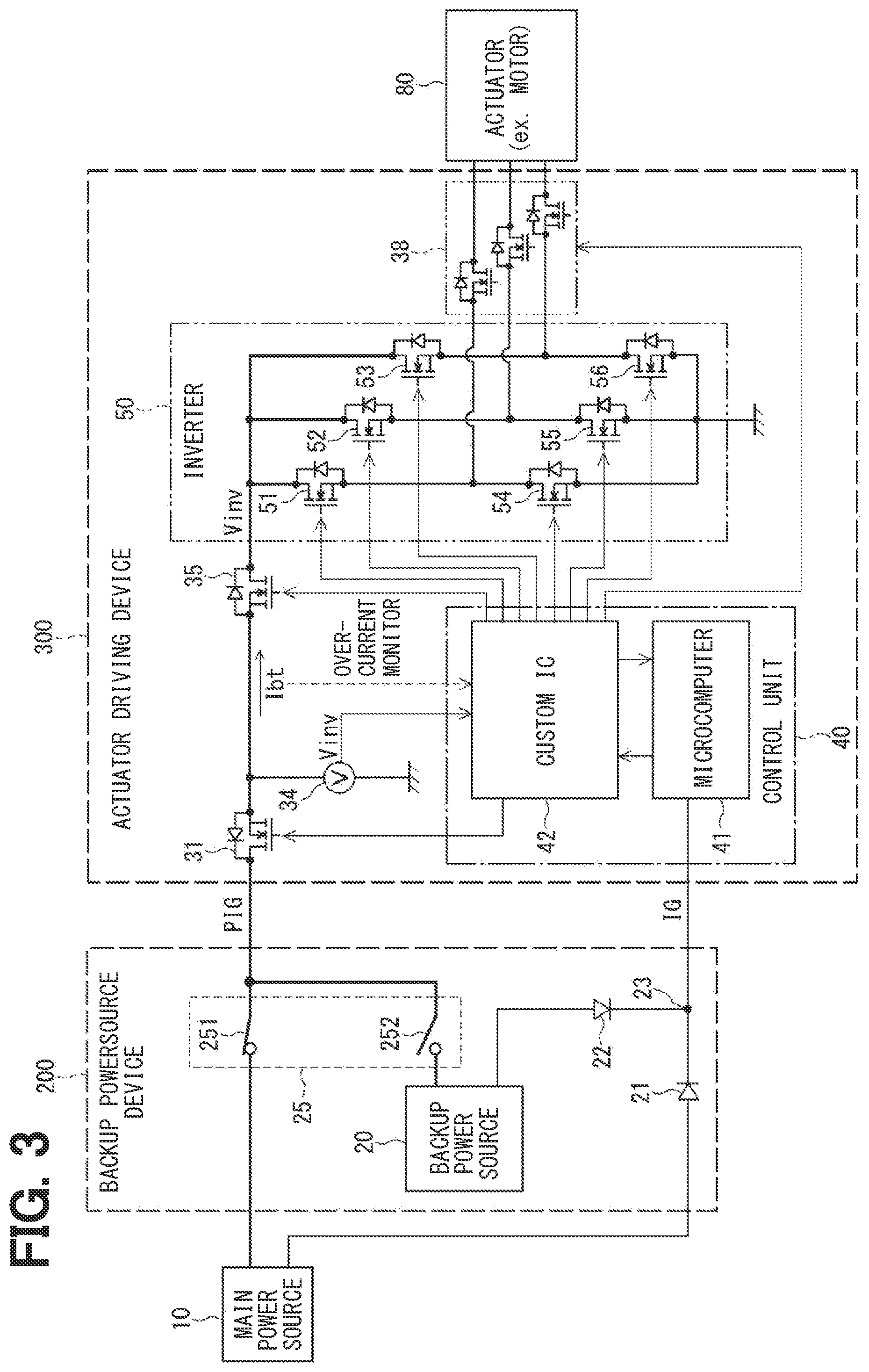 Patent US12562666 Figure 3 – Actuator driving device and steering system provided with the same
