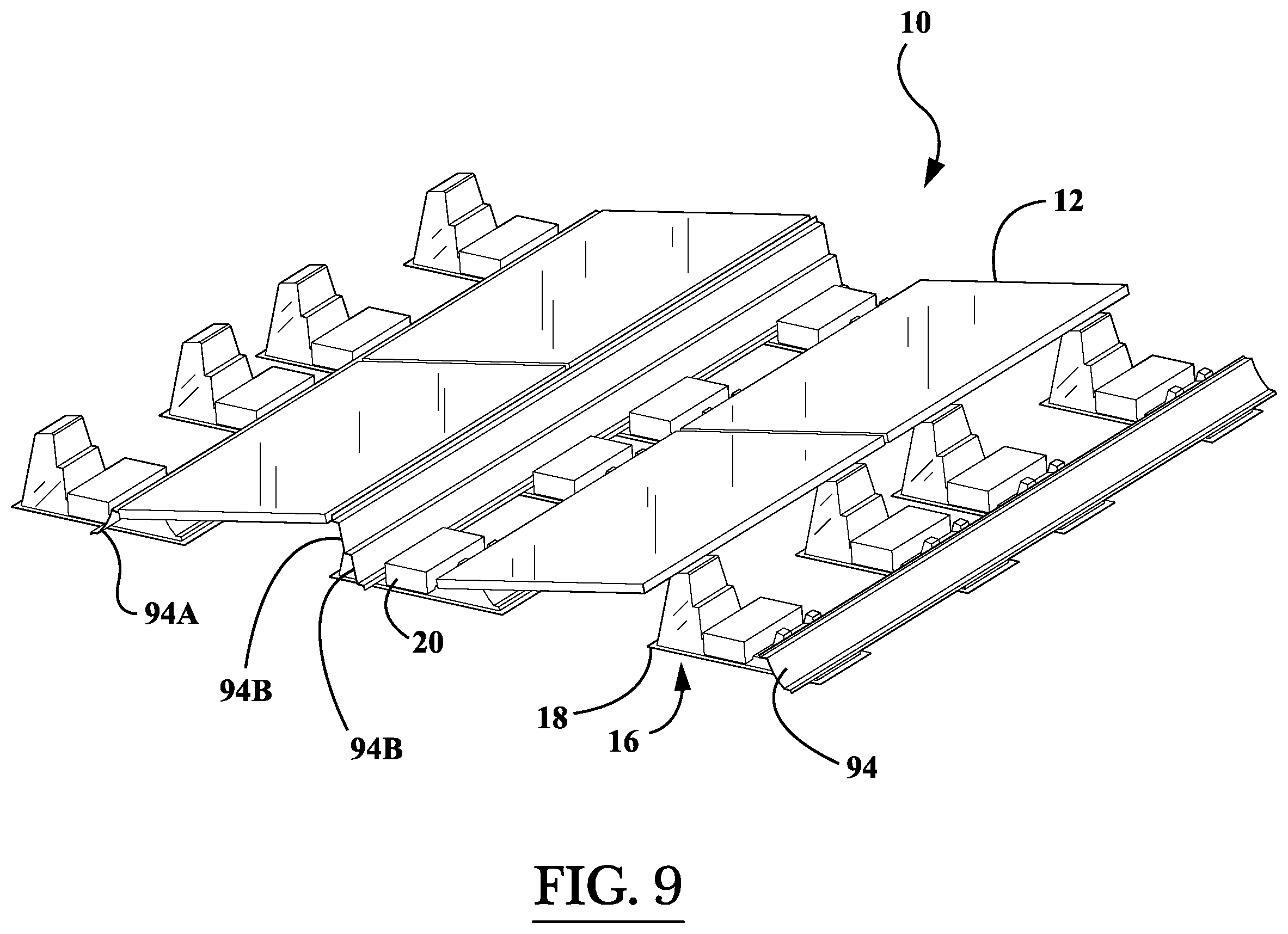 Patent US12562673 Figure 6 – Support assembly for photovoltaic modules and mounting system using the same