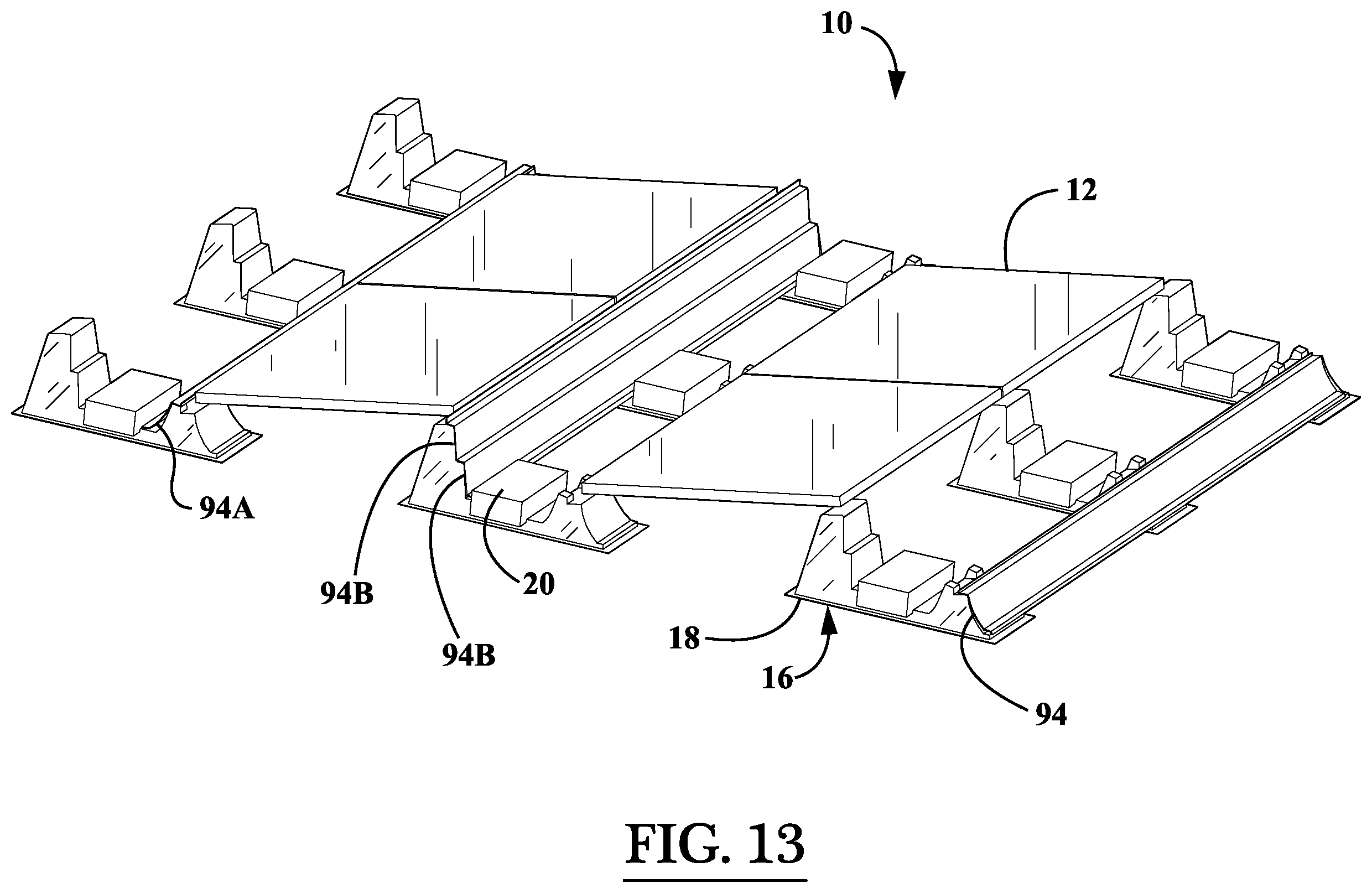 Patent US12562673 Figure 9 – Support assembly for photovoltaic modules and mounting system using the same