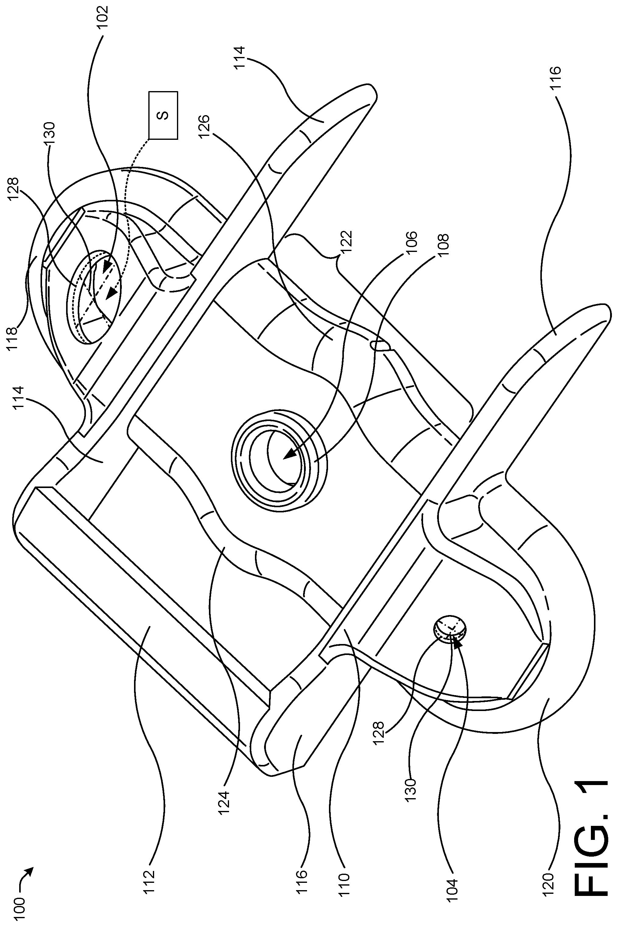 Patent US12562674 Figure 1 – Roof interface with sealant injection ports