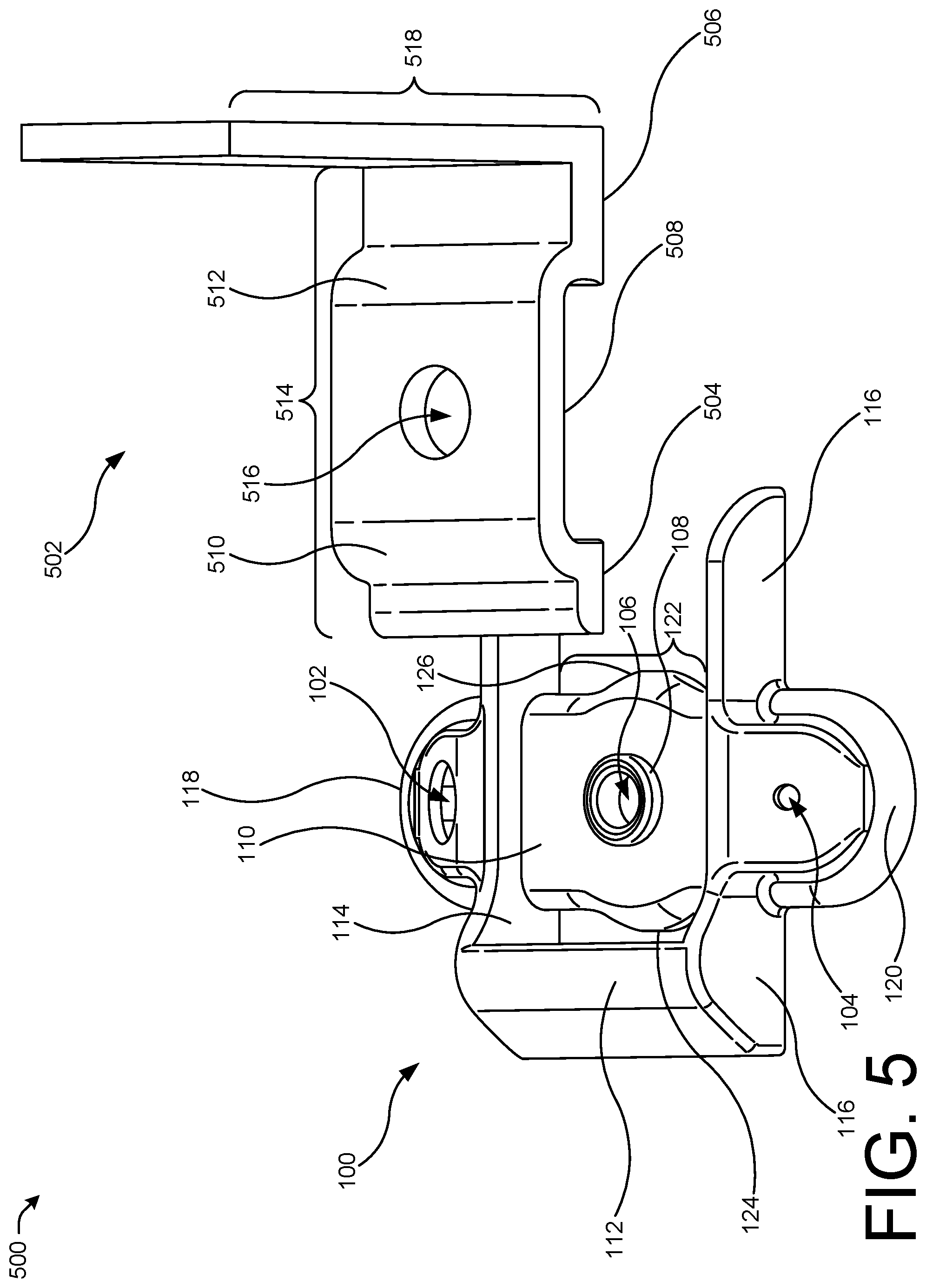 Patent US12562674 Figure 5 – Roof interface with sealant injection ports