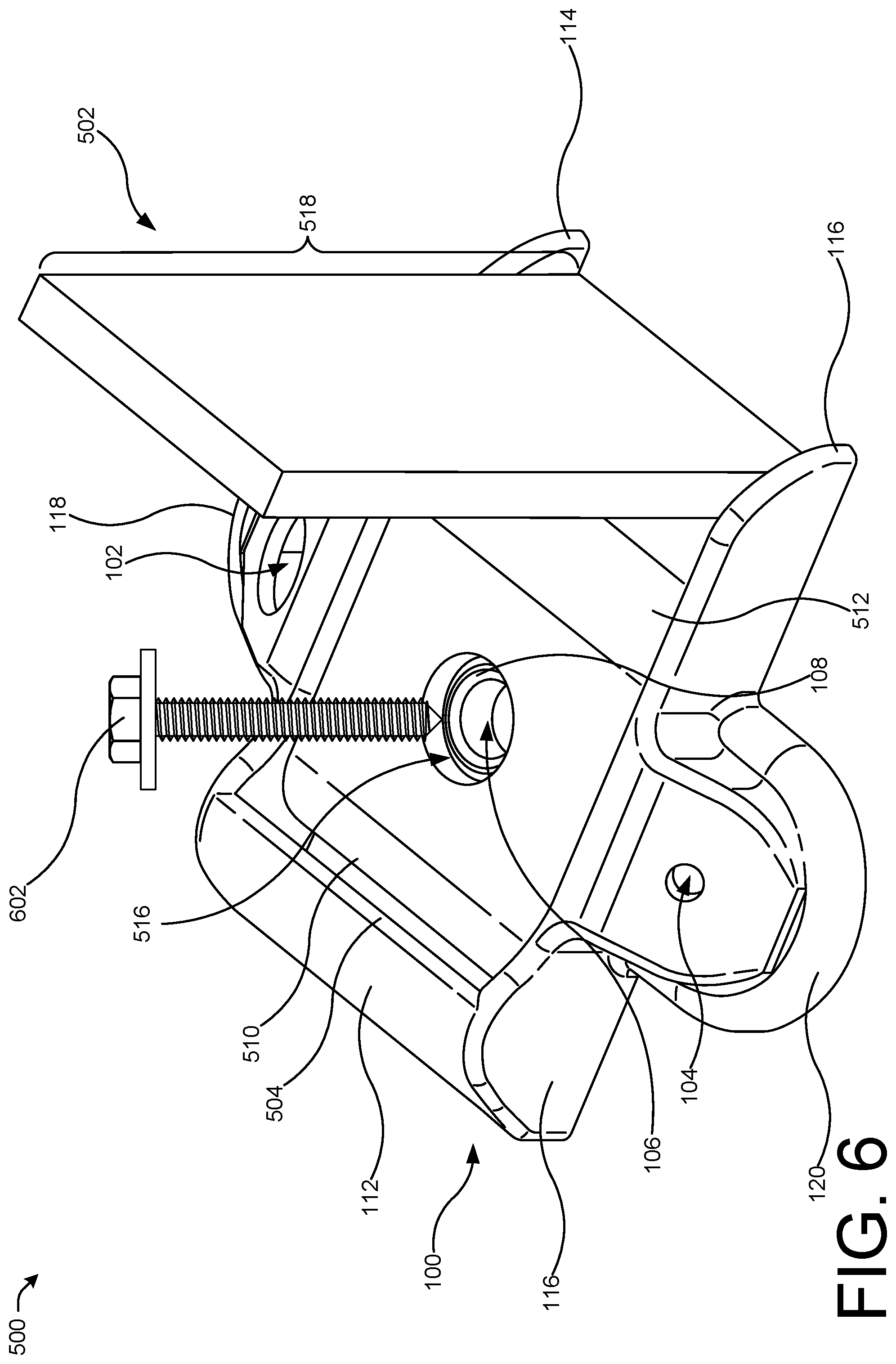 Patent US12562674 Figure 6 – Roof interface with sealant injection ports