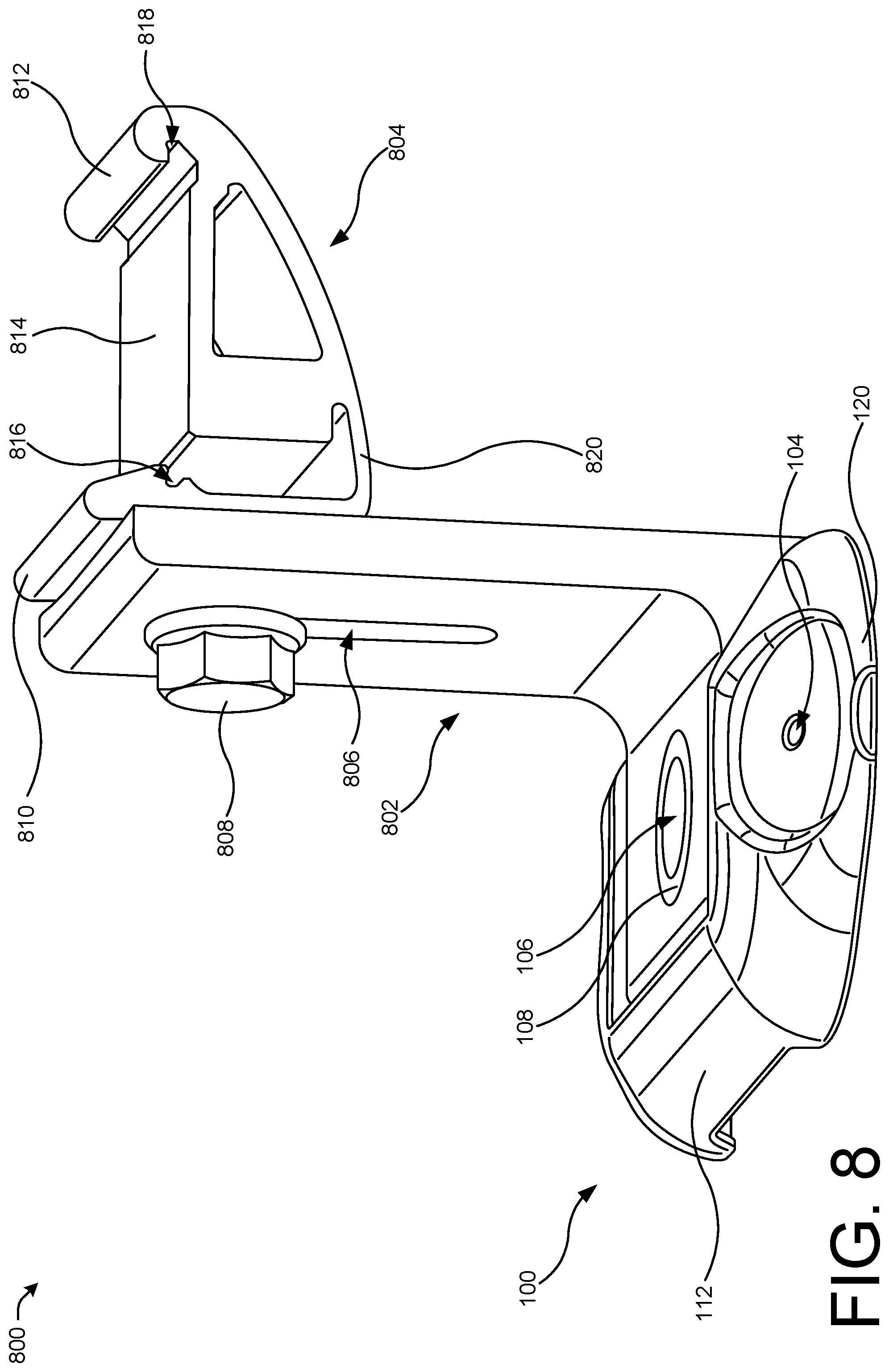 Patent US12562674 Figure 8 – Roof interface with sealant injection ports
