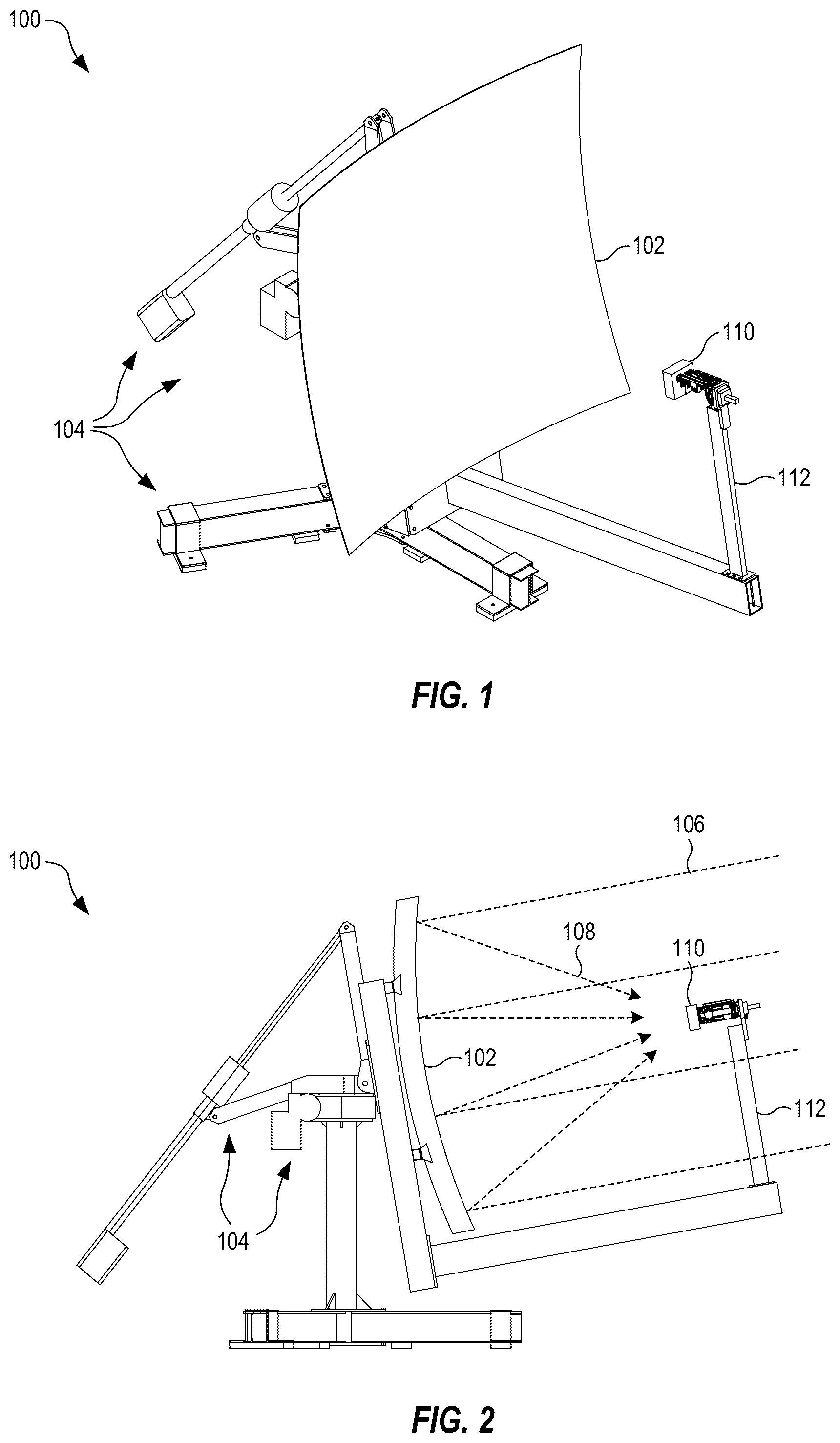Patent US12562682 Figure 1 – Hybrid receiver for concentrated photovoltaic-thermal power systems, and associated methods