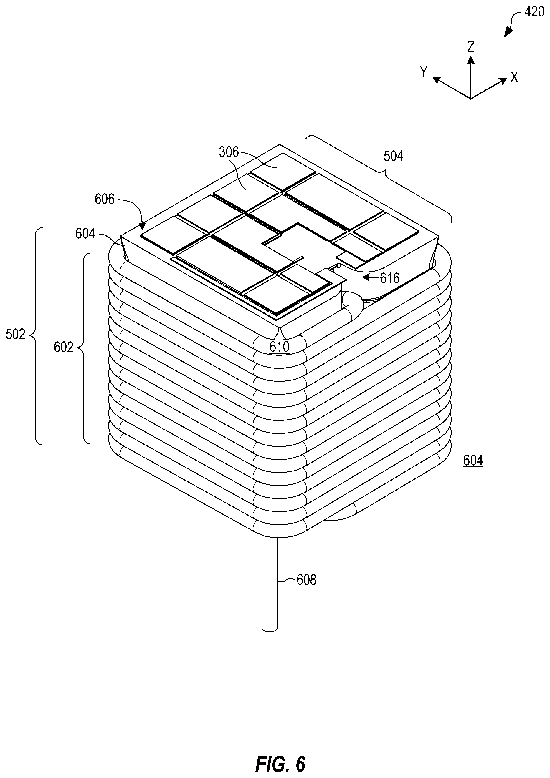 Patent US12562682 Figure 5 – Hybrid receiver for concentrated photovoltaic-thermal power systems, and associated methods