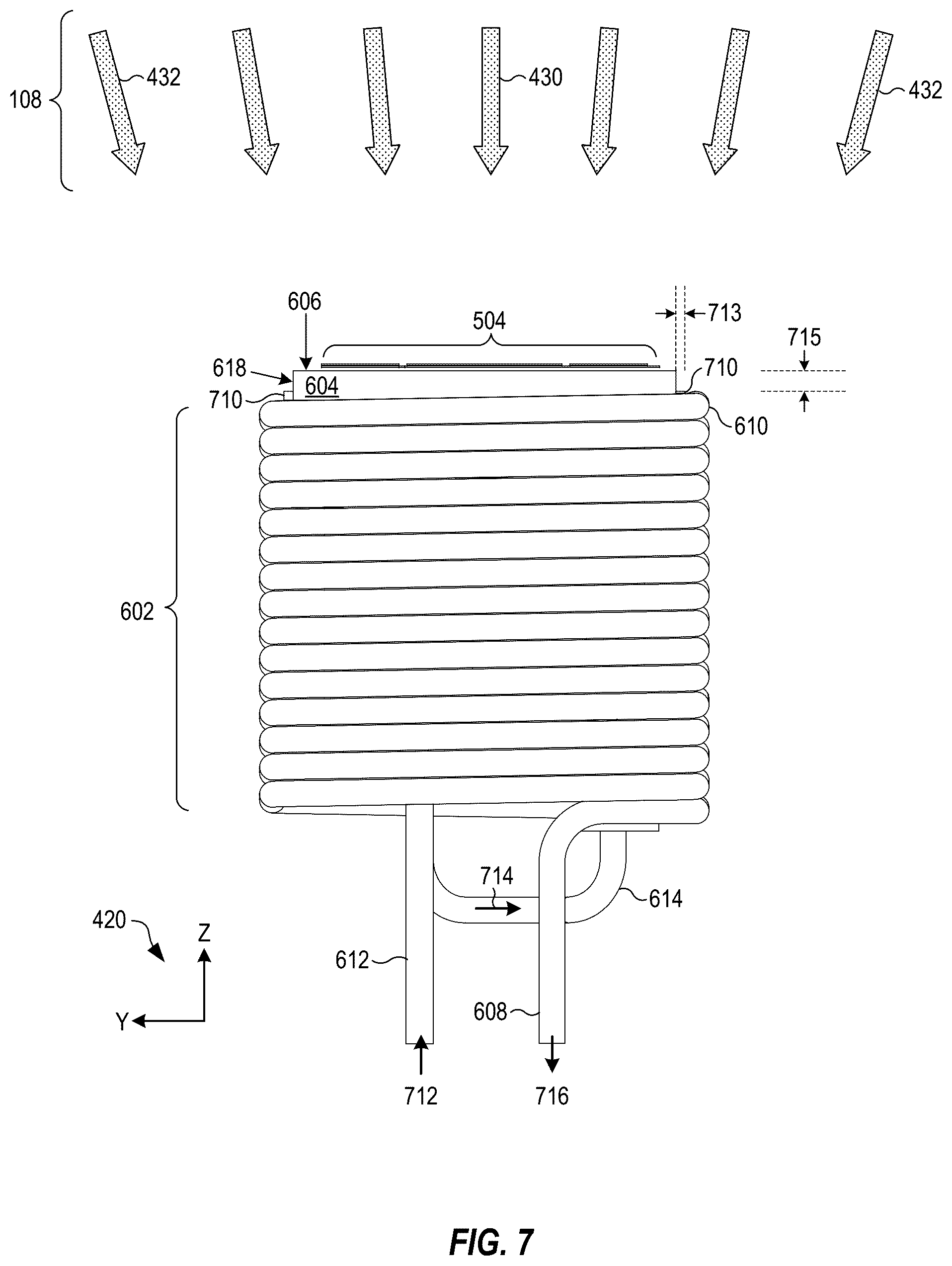 Patent US12562682 Figure 6 – Hybrid receiver for concentrated photovoltaic-thermal power systems, and associated methods