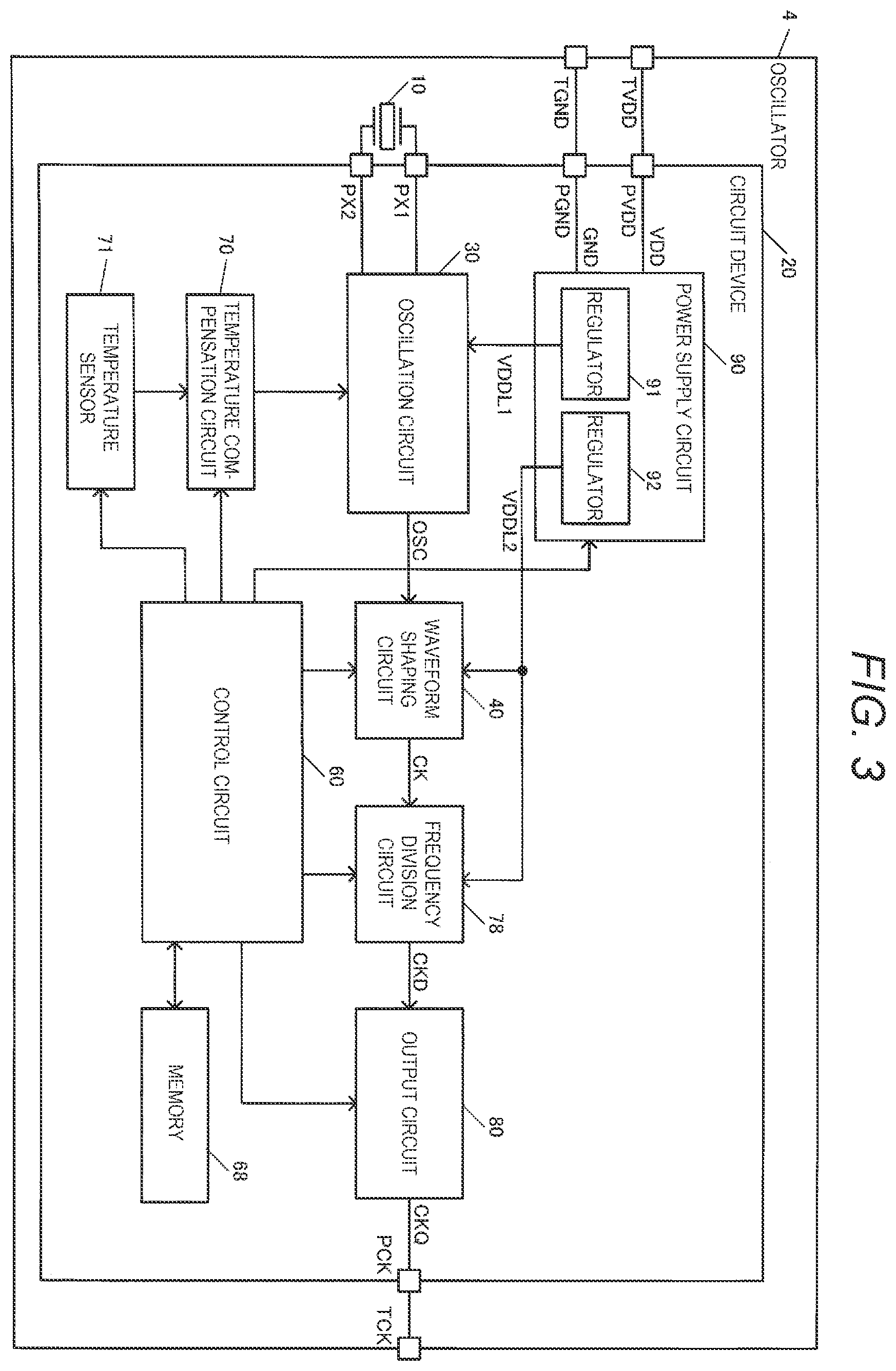 Patent US12562685 Figure 3 – Circuit device and oscillator