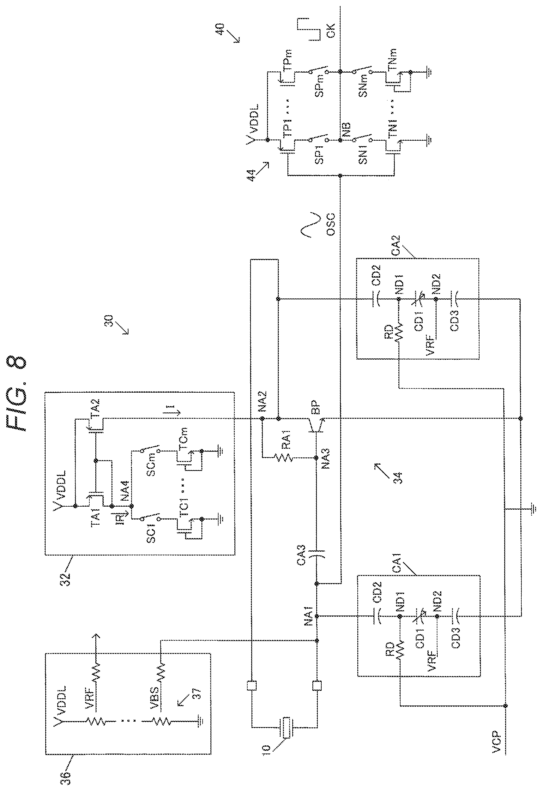 Patent US12562685 Figure 8 – Circuit device and oscillator