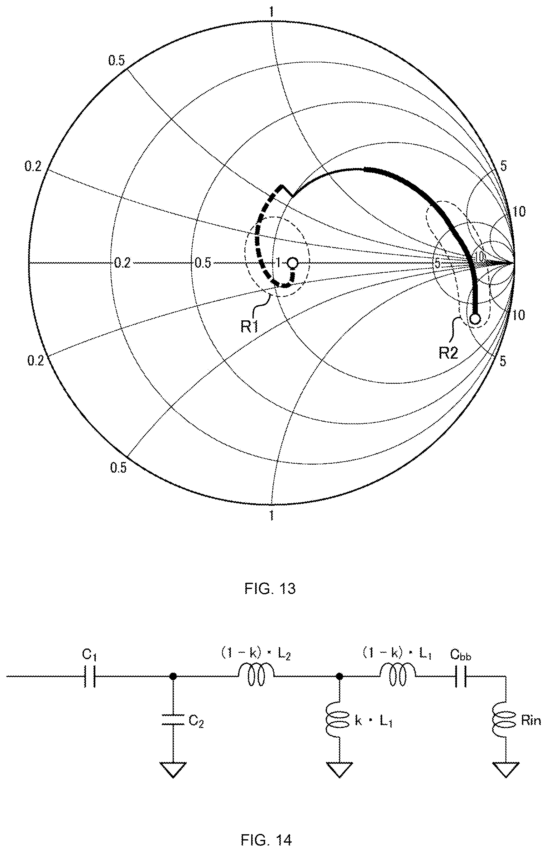 Patent US12562693 Figure 13 – Matching circuit and power amplifier circuit