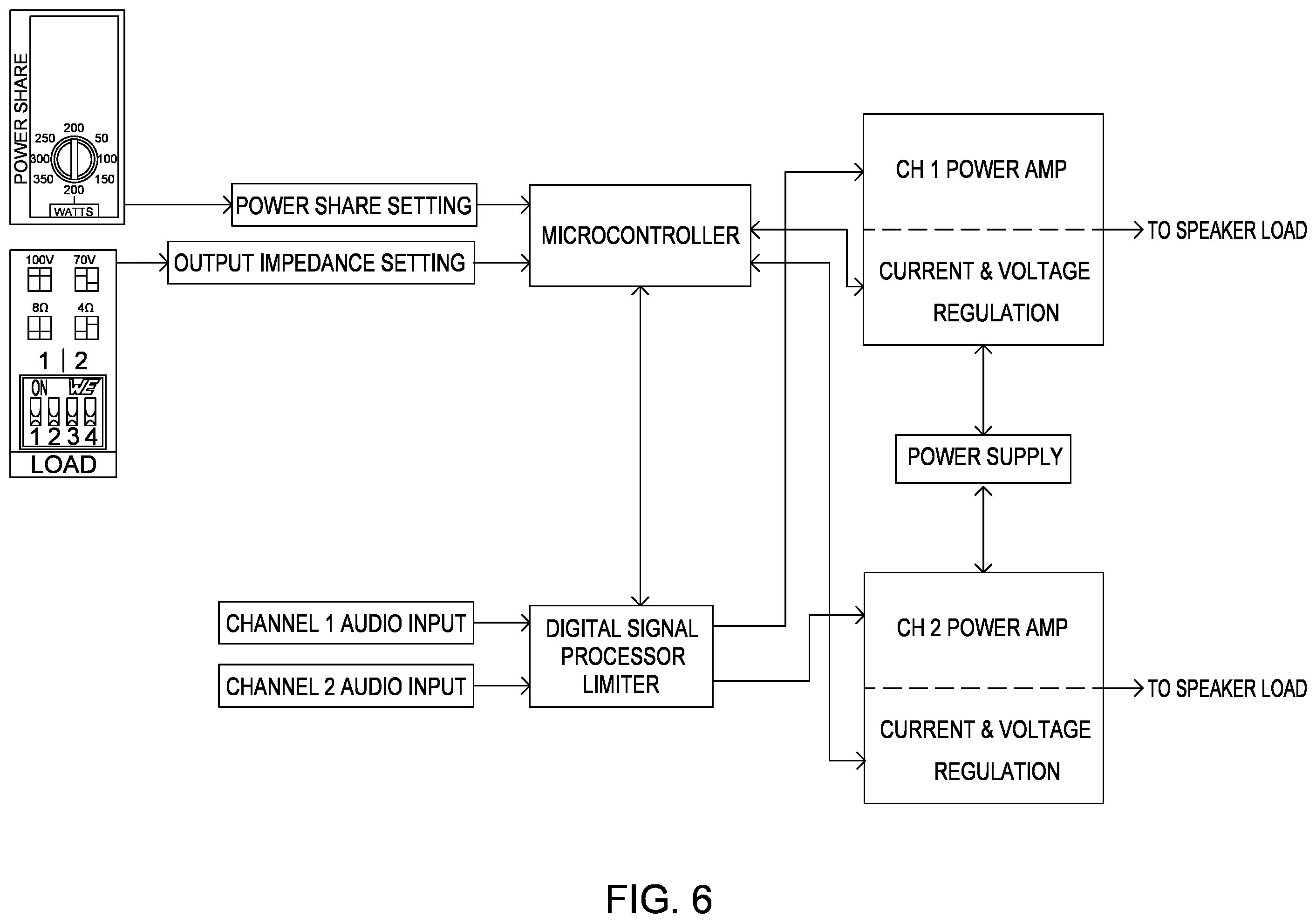 Patent US12562694 Figure 5 – Power sharing multi-channel amplifier