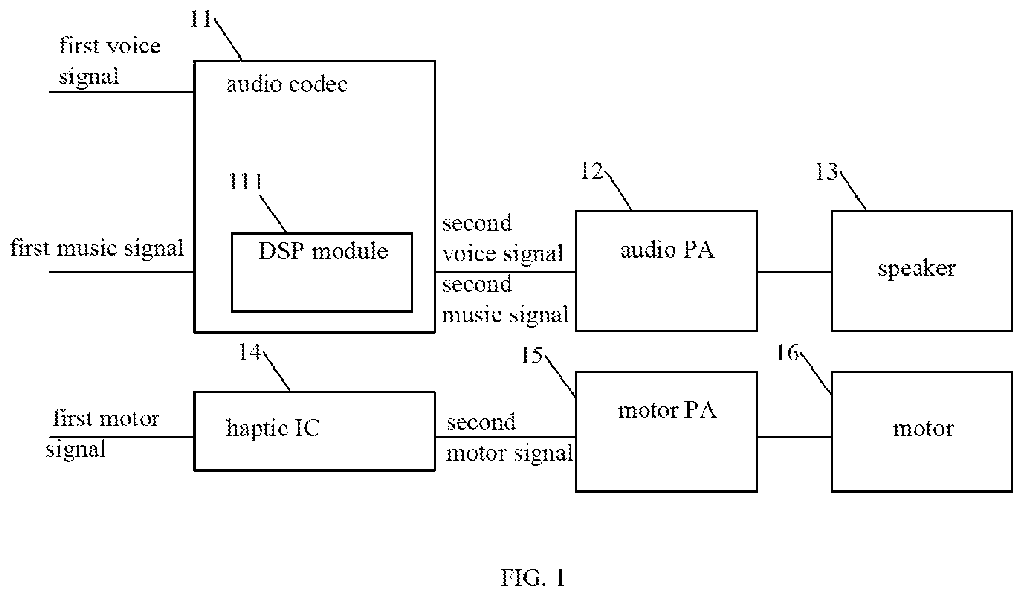 Patent US12562697 Figure 1 – Driving circuit for audio power amplifier and electronic device