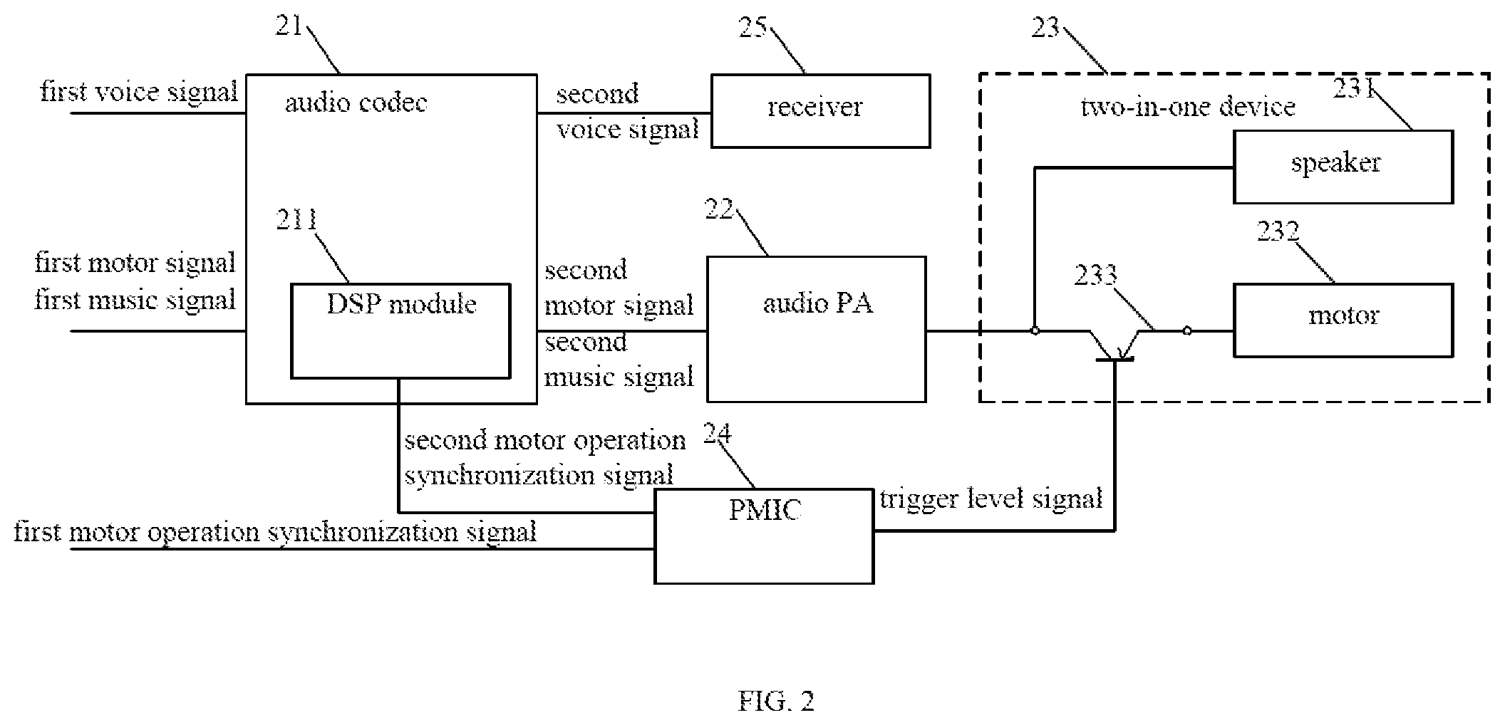 Patent US12562697 Figure 2 – Driving circuit for audio power amplifier and electronic device