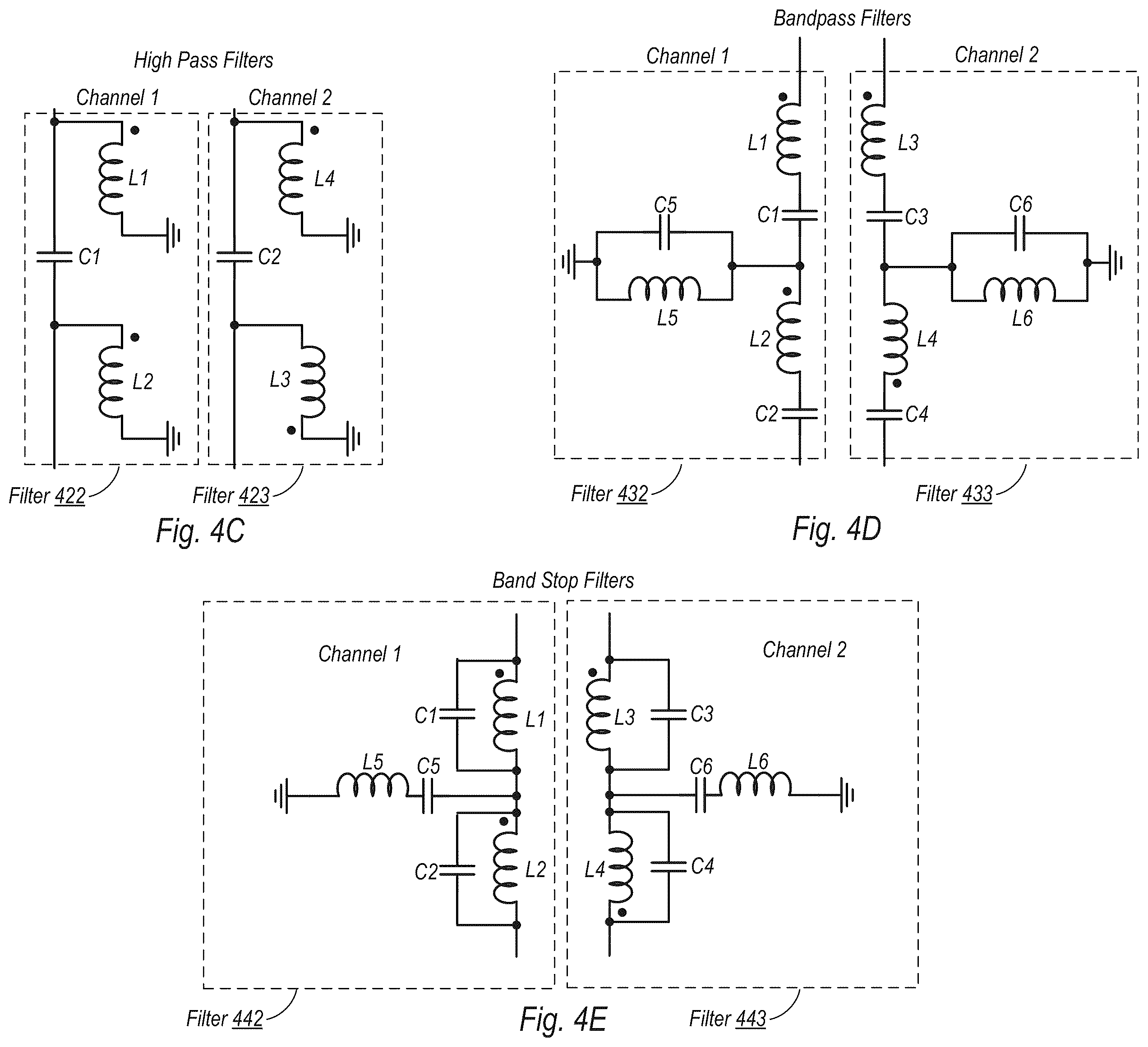 Patent US12562706 Figure 5 – Isolation between filters using inductive coupling cancellation