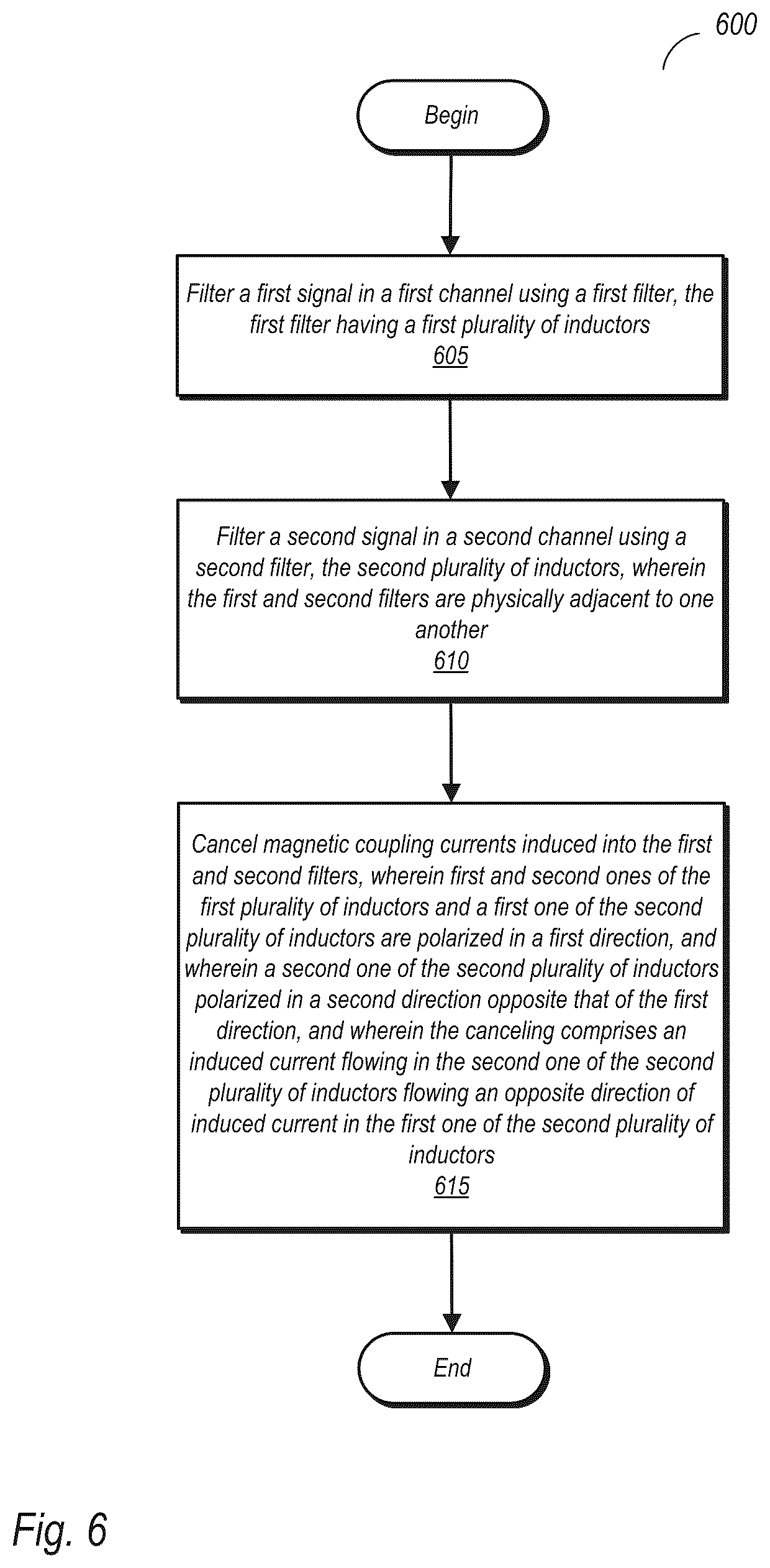 Patent US12562706 Figure 7 – Isolation between filters using inductive coupling cancellation