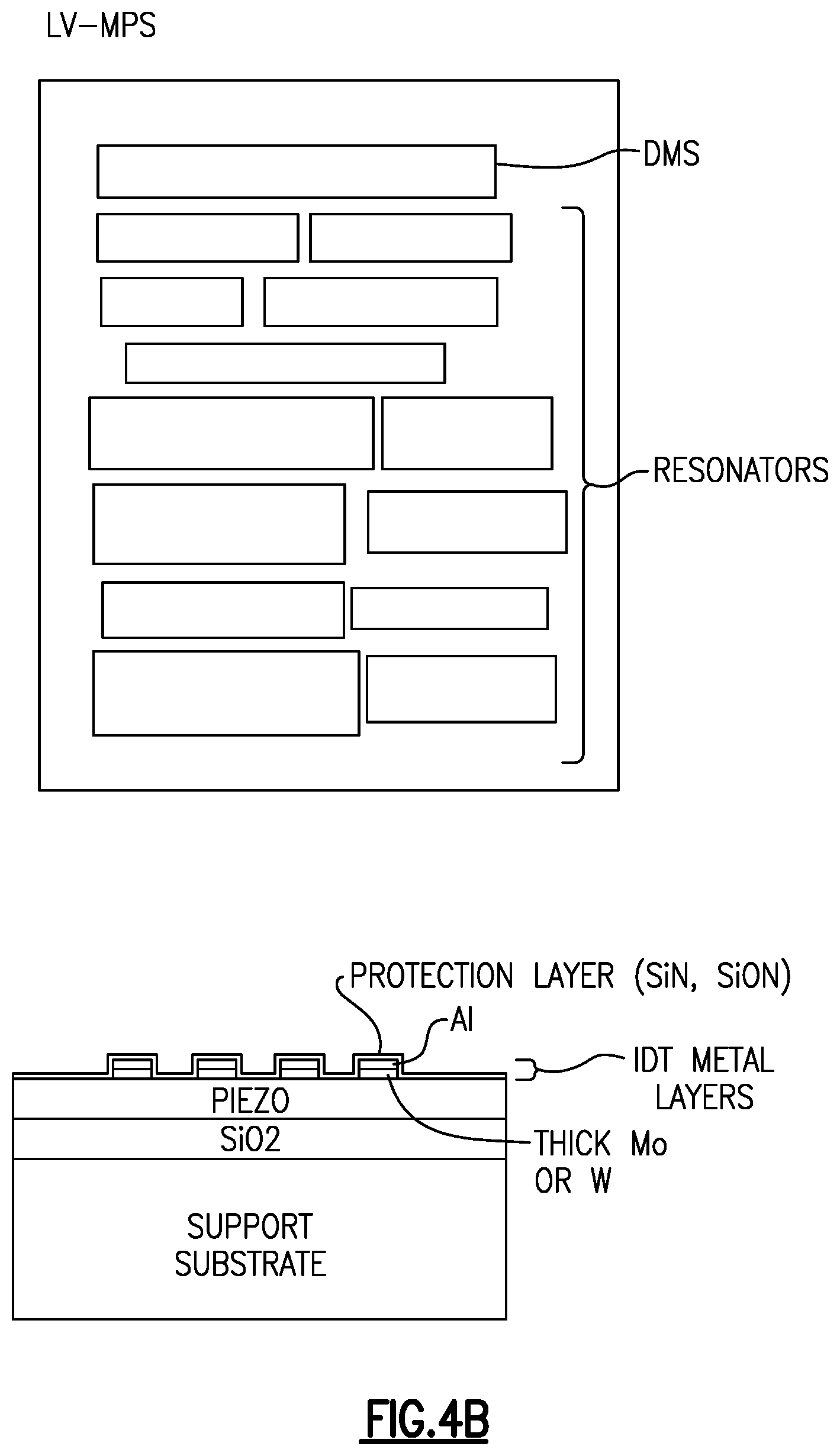 Patent US12562715 Figure 6 – Small sized acoustic wave device with partially different interdigital transducer electrode thicknesses