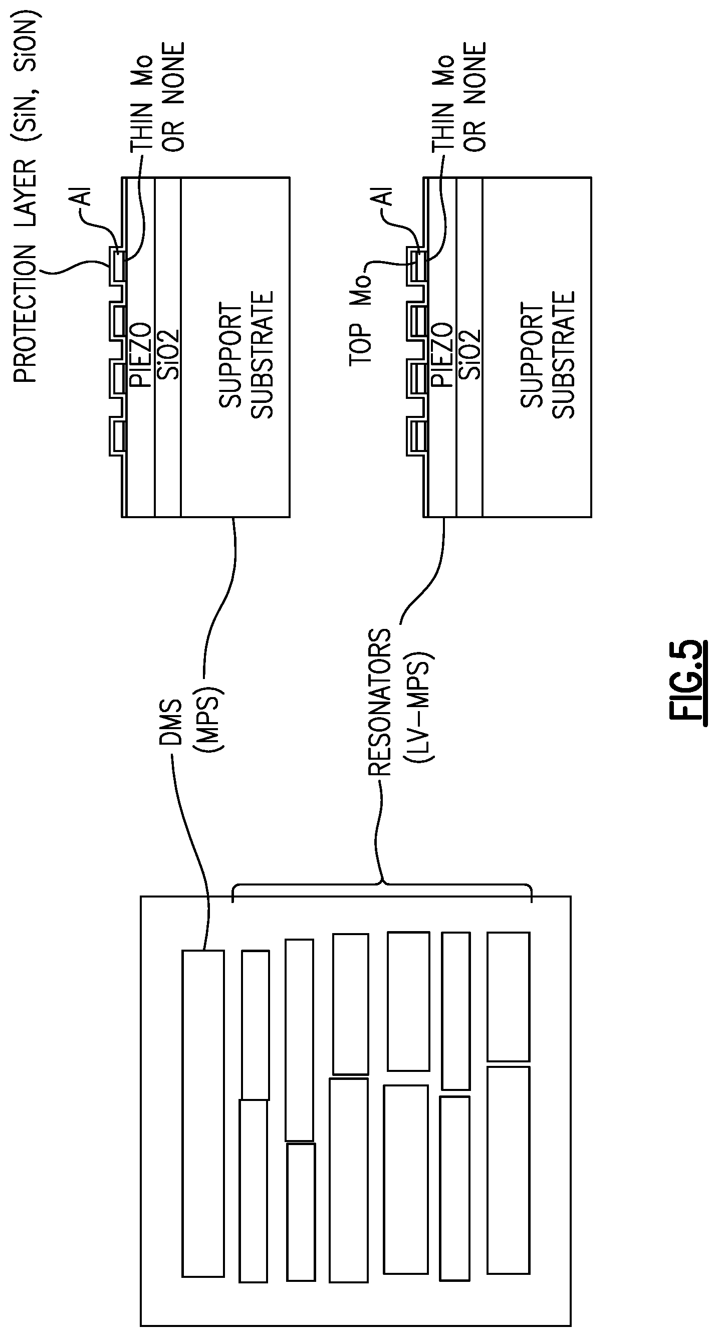 Patent US12562715 Figure 7 – Small sized acoustic wave device with partially different interdigital transducer electrode thicknesses