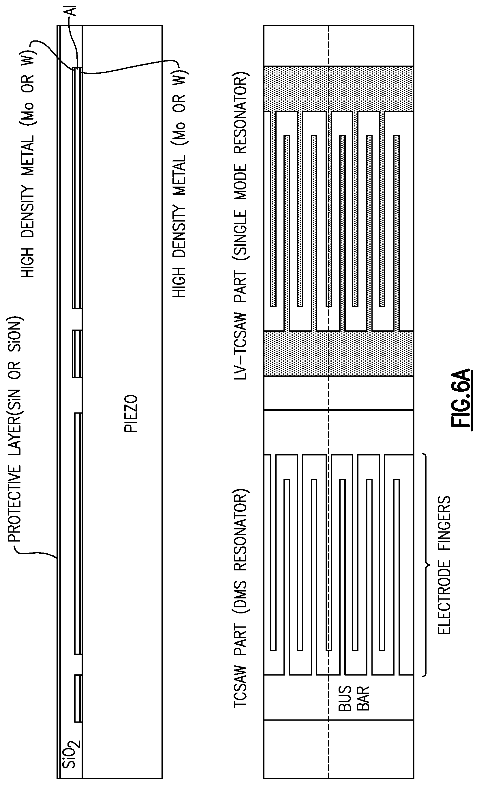 Patent US12562715 Figure 8 – Small sized acoustic wave device with partially different interdigital transducer electrode thicknesses