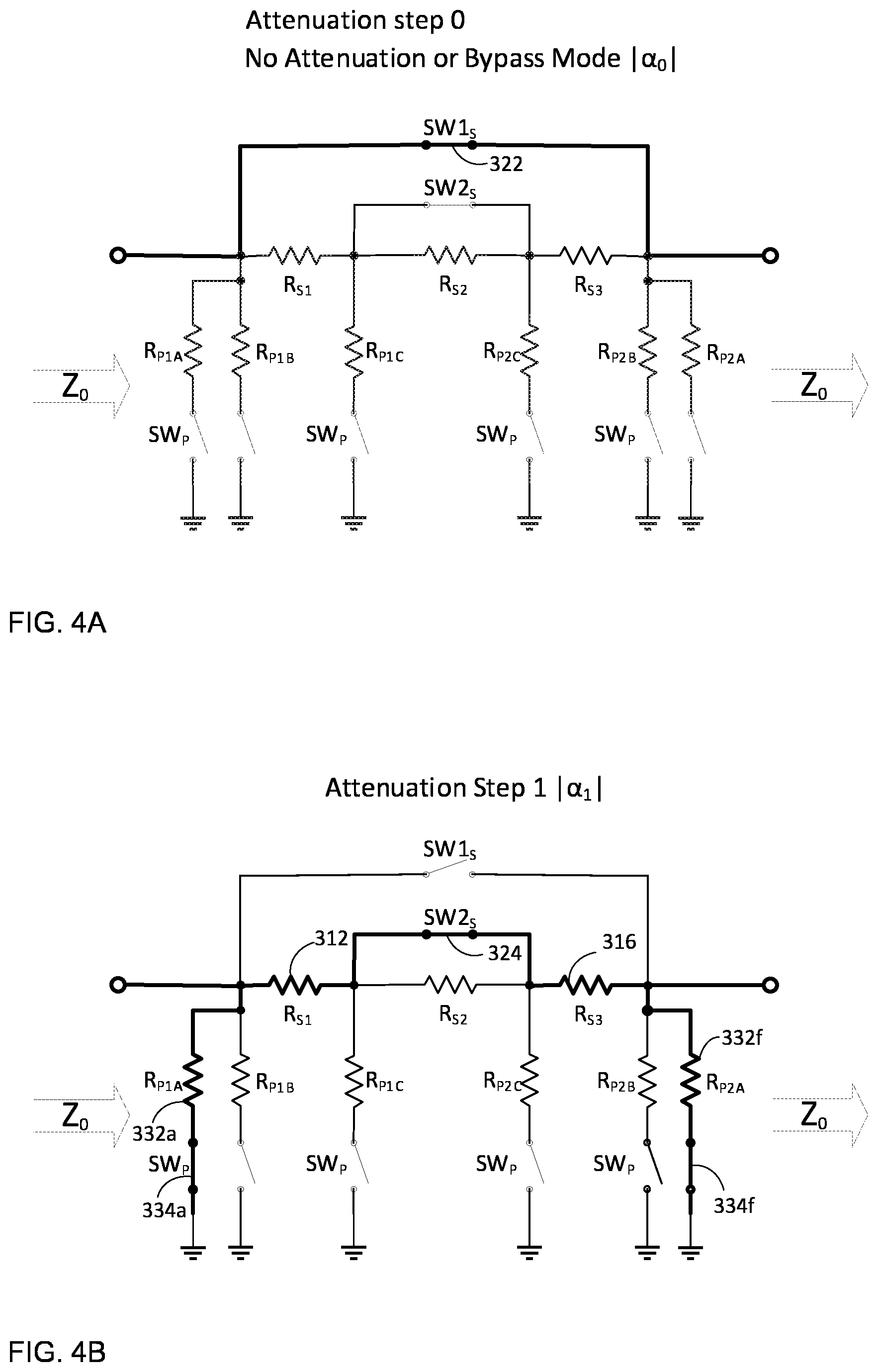 Patent US12562717 Figure 4 – Multi-gain-step digital step attenuator