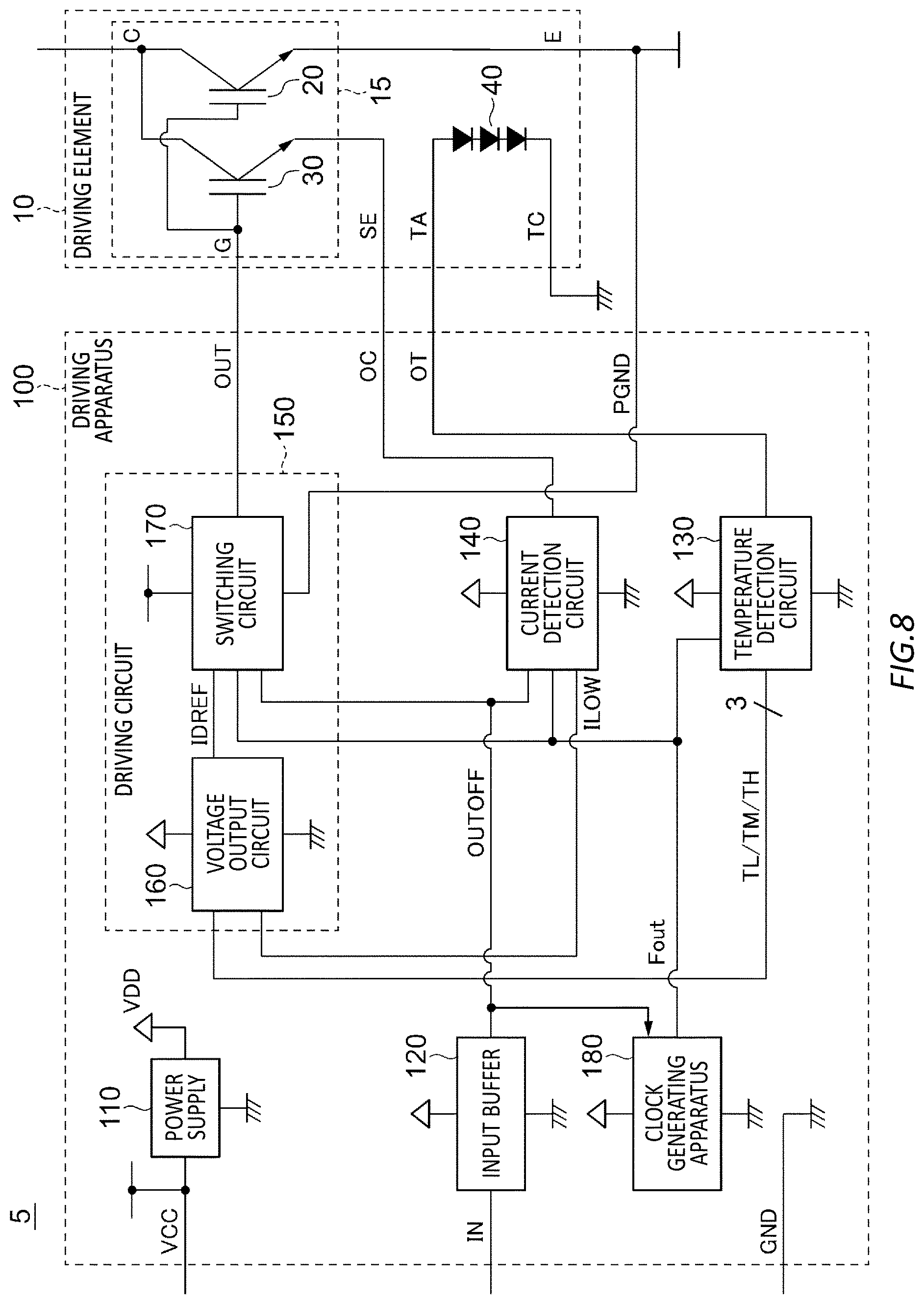 Patent US12562718 Figure 8 – Clock generating apparatus and driving apparatus