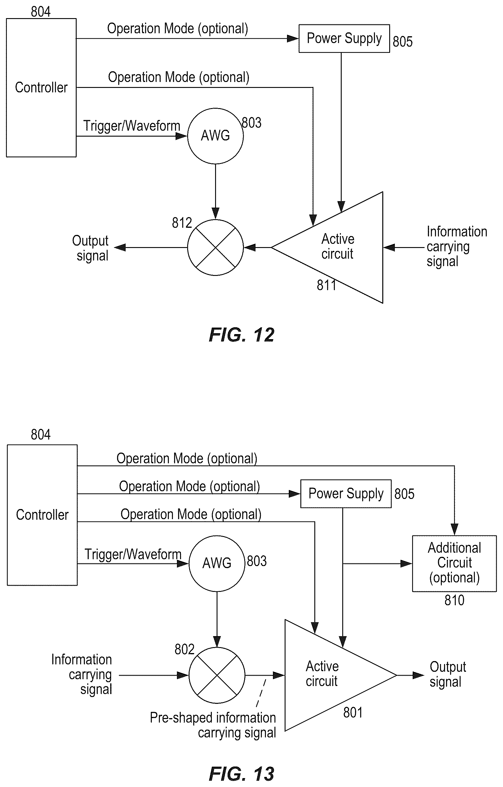 Patent US12562719 Figure 11 – Signal pre-shaping to suppress power supply disturbances