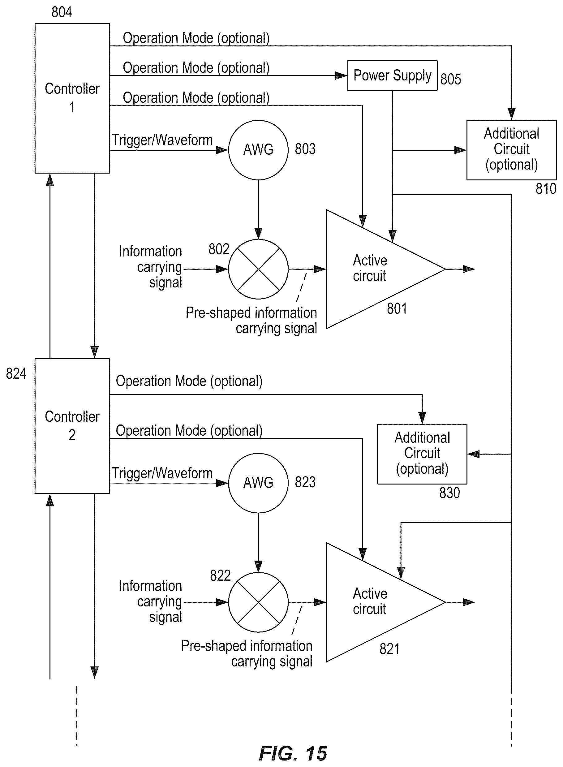Patent US12562719 Figure 13 – Signal pre-shaping to suppress power supply disturbances