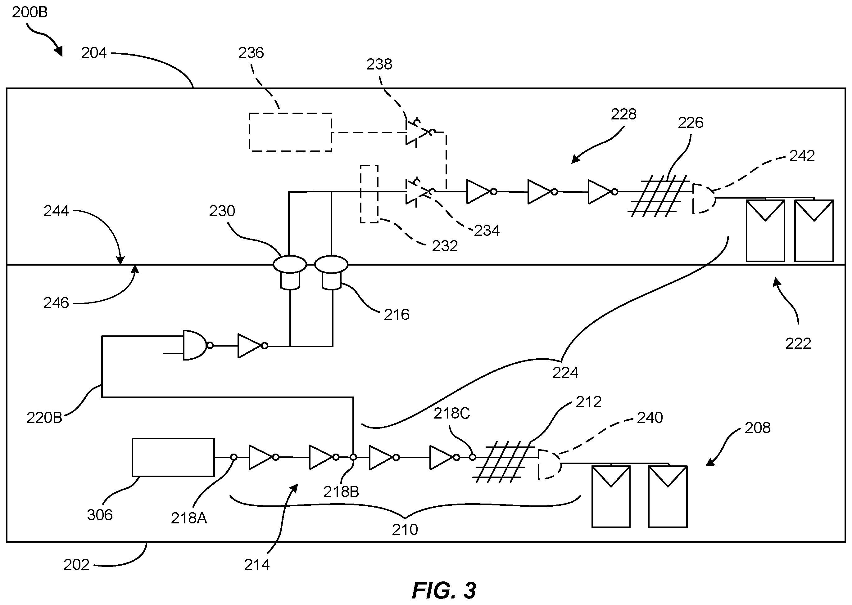 Patent US12562722 Figure 3 – Methods of balancing clock skew in stacked semiconductor devices