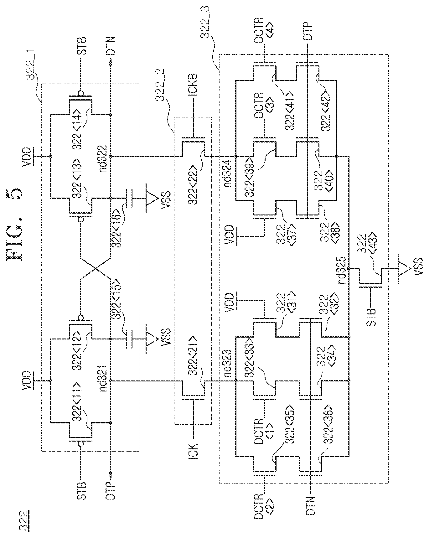 Patent US12562725 Figure 5 – Semiconductor system for monitoring results of determination of duty ratio of data clock signals