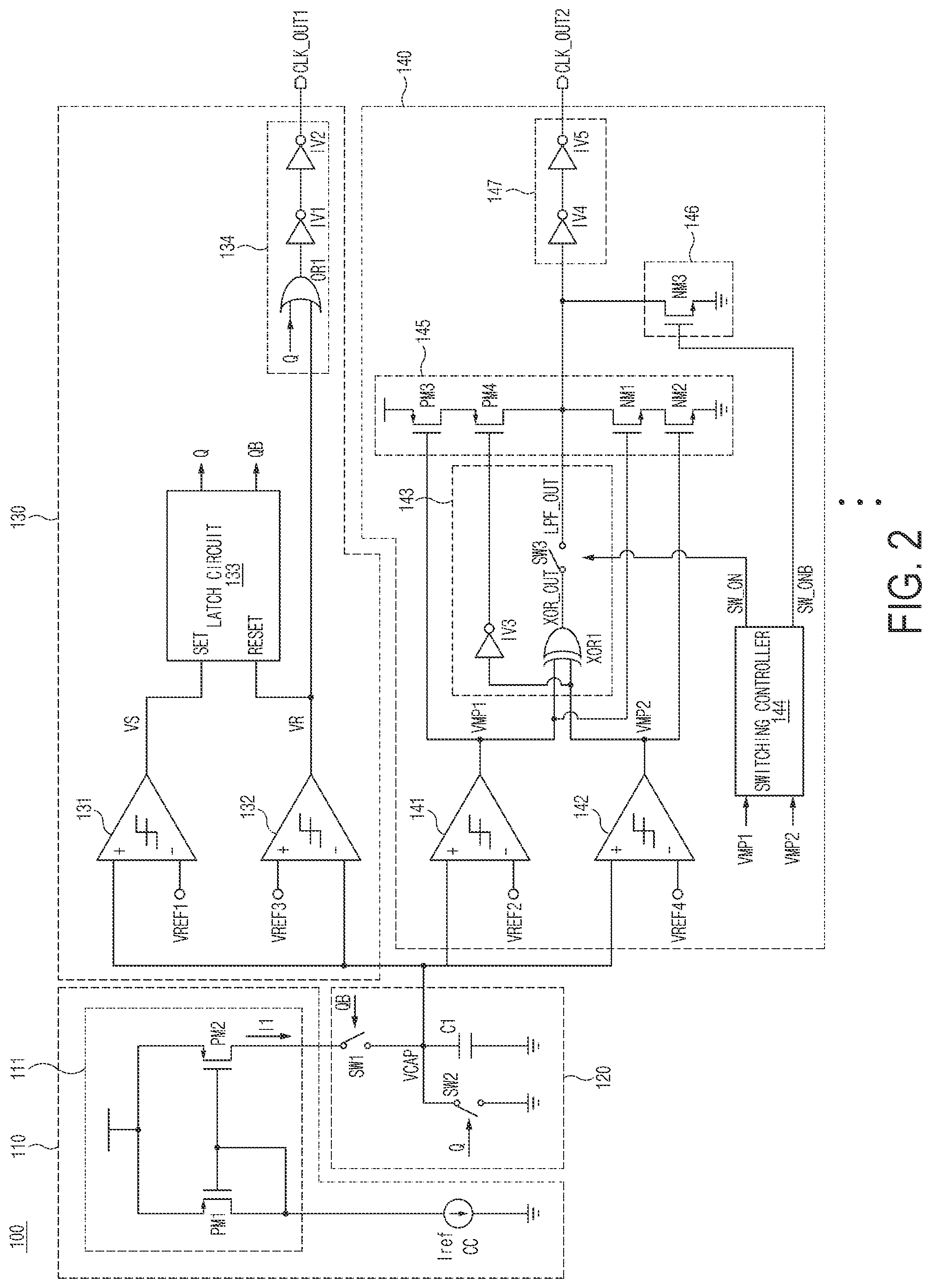 Patent US12562726 Figure 2 – Clock generator and voltage generation circuit including the same