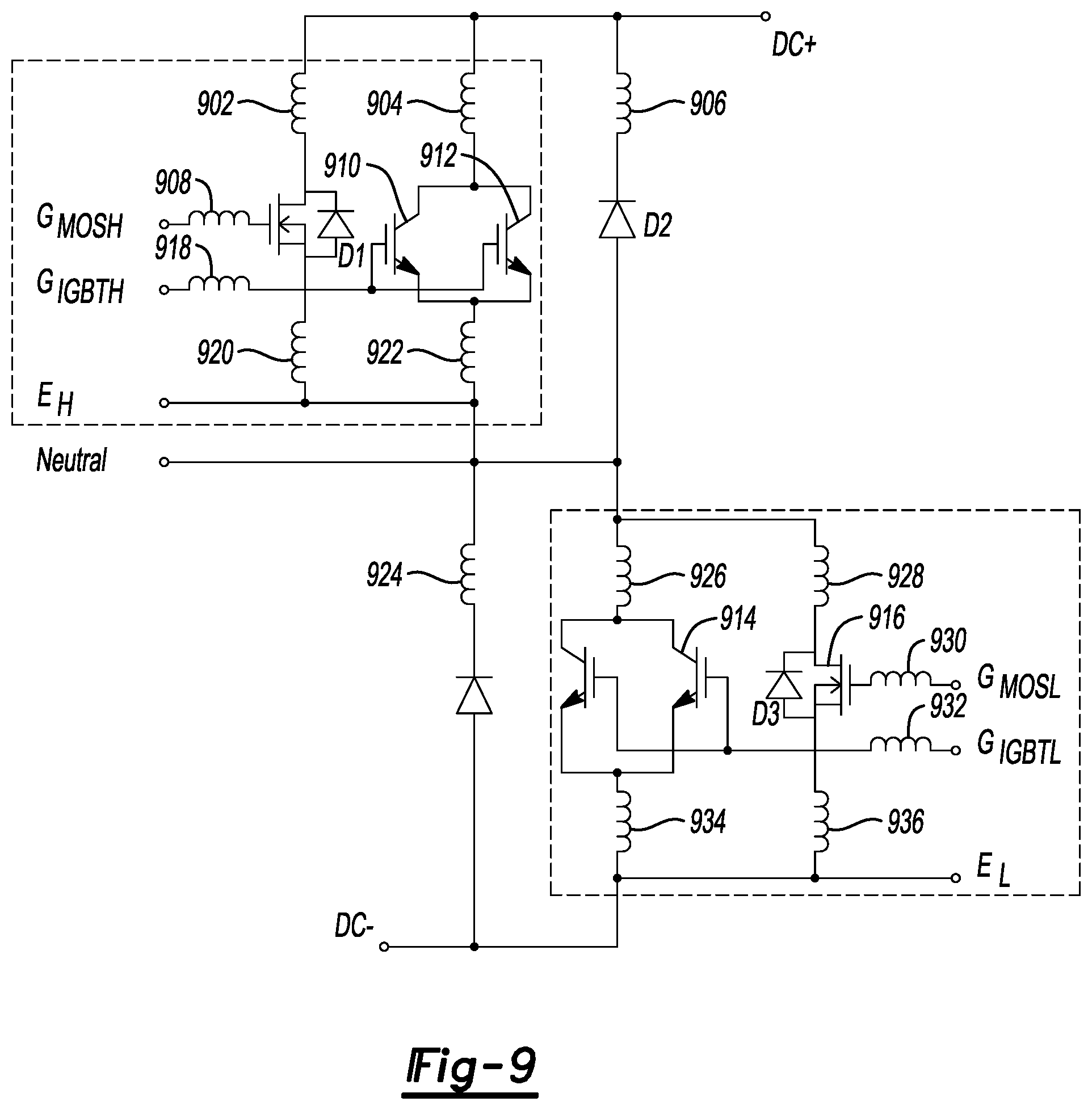Patent US12562727 Figure 9 – Variable slew-rate current source gate drivers for hybrid power modules
