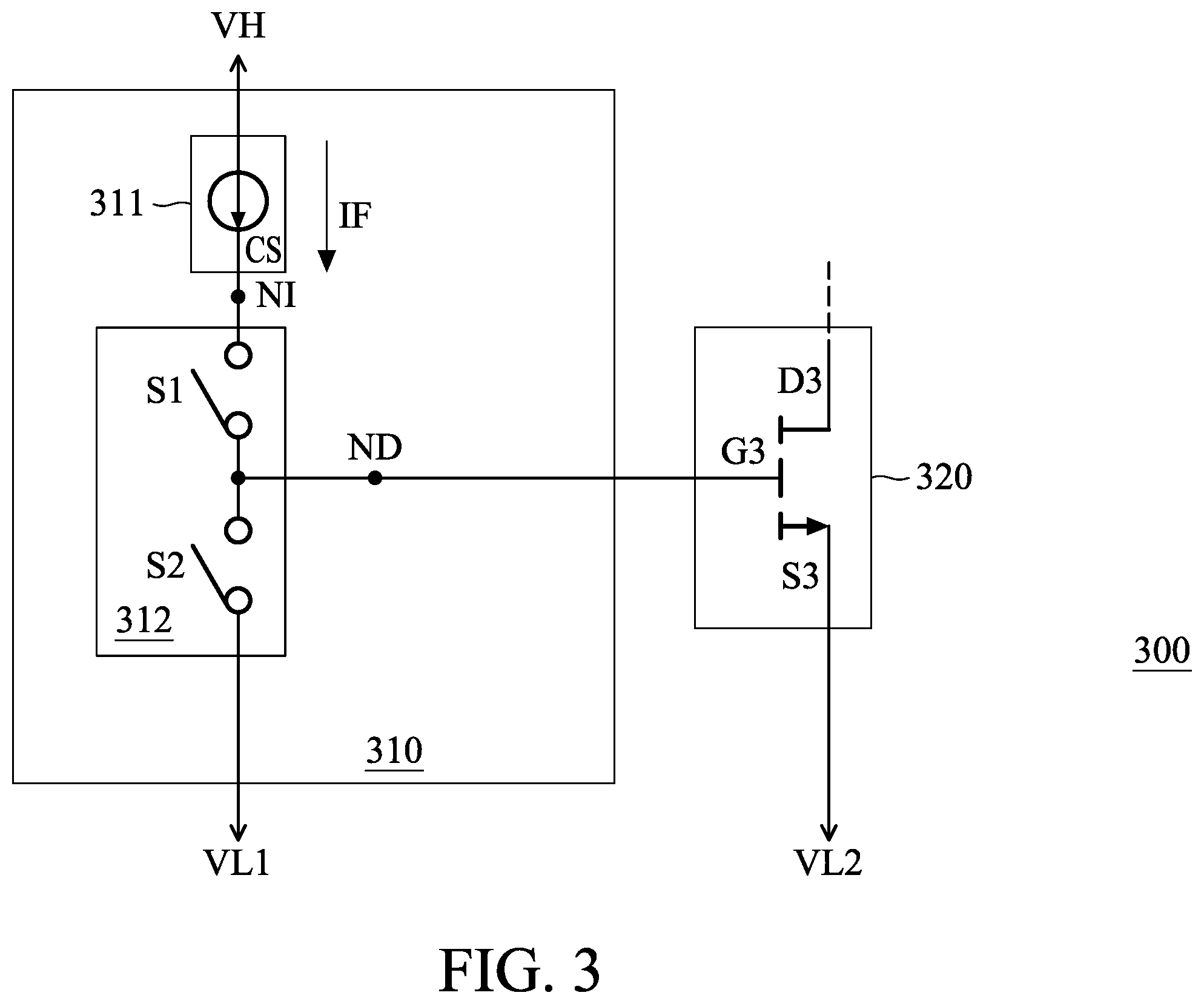 Patent US12562731 Figure 2 – Driving circuit for driving either voltage-driven or current-driven switch