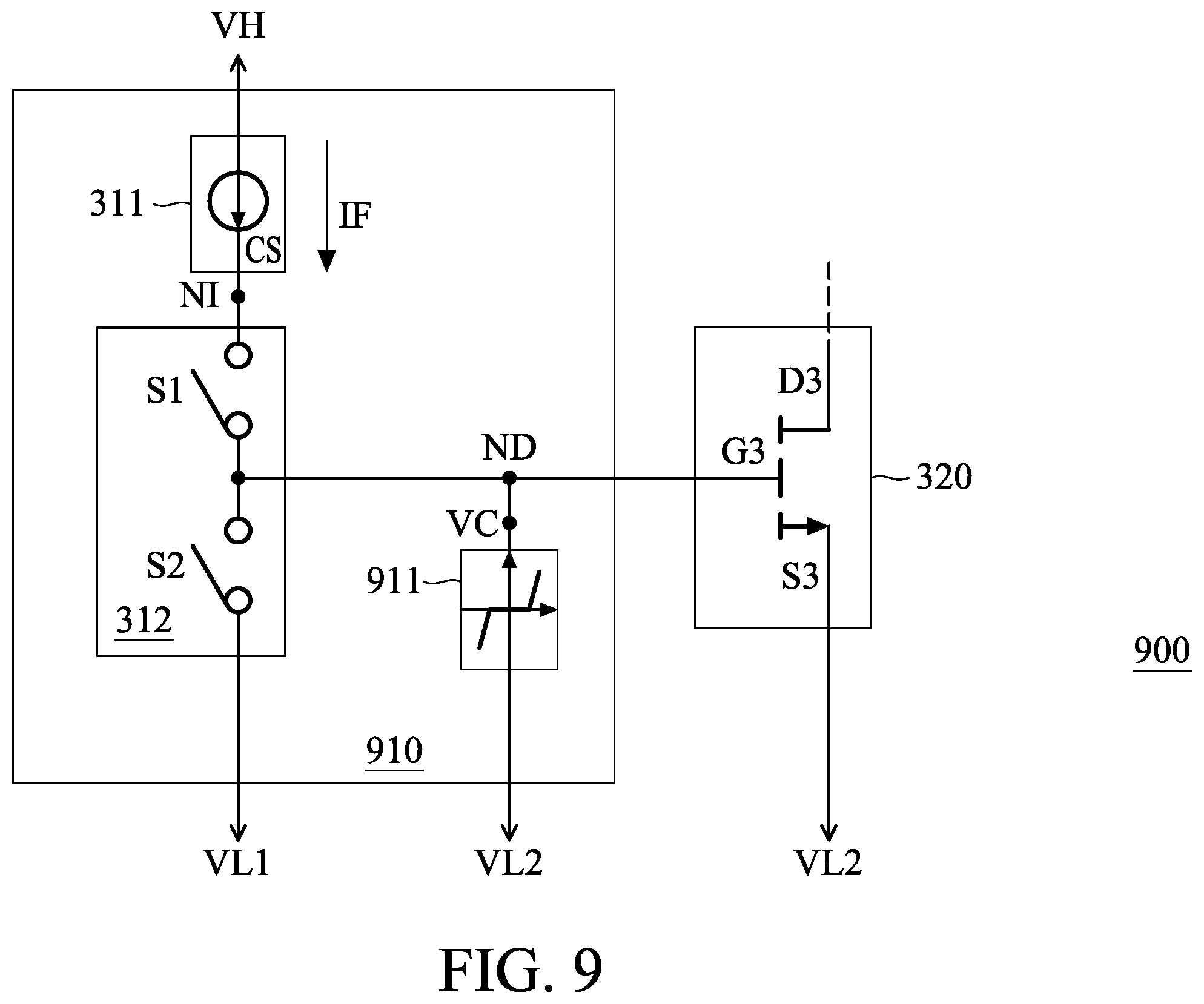 Patent US12562731 Figure 6 – Driving circuit for driving either voltage-driven or current-driven switch