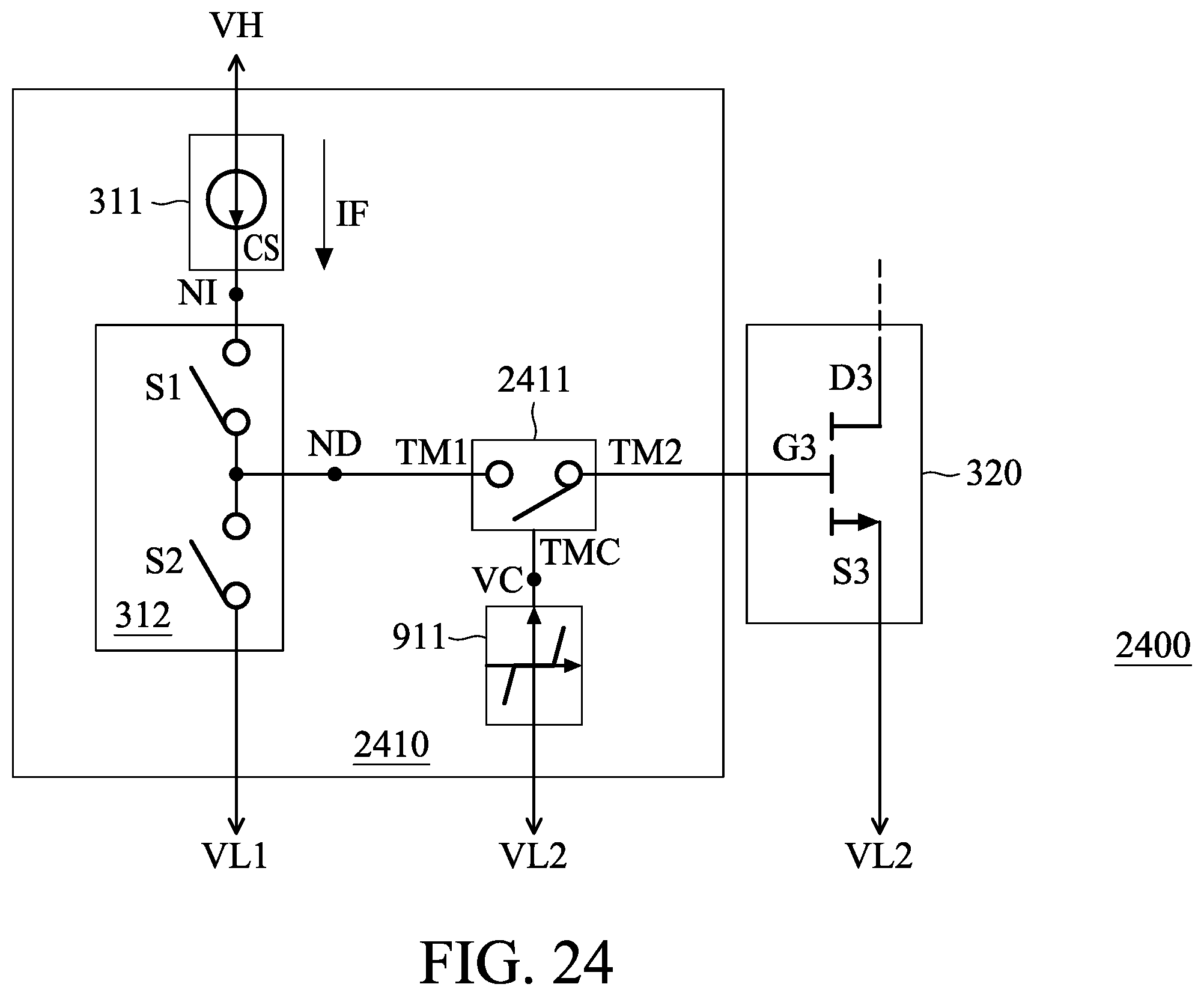 Patent US12562731 Figure 11 – Driving circuit for driving either voltage-driven or current-driven switch