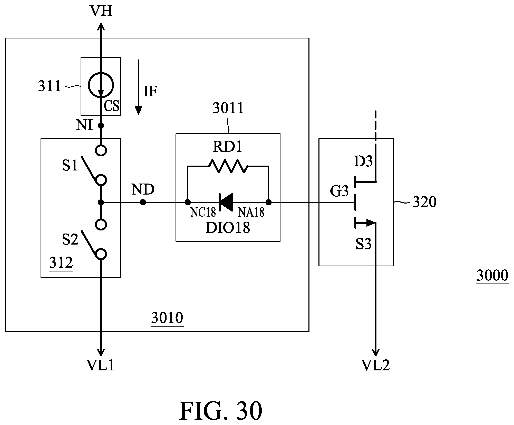 Patent US12562731 Figure 15 – Driving circuit for driving either voltage-driven or current-driven switch