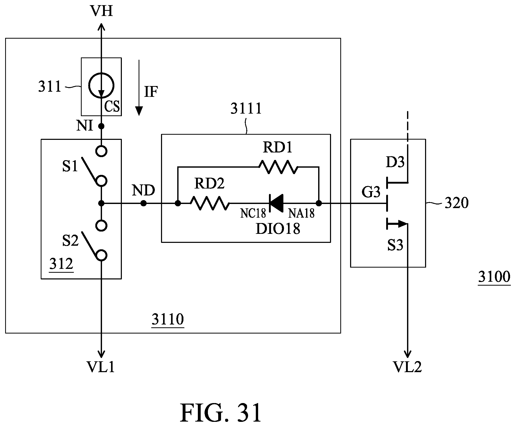 Patent US12562731 Figure 16 – Driving circuit for driving either voltage-driven or current-driven switch