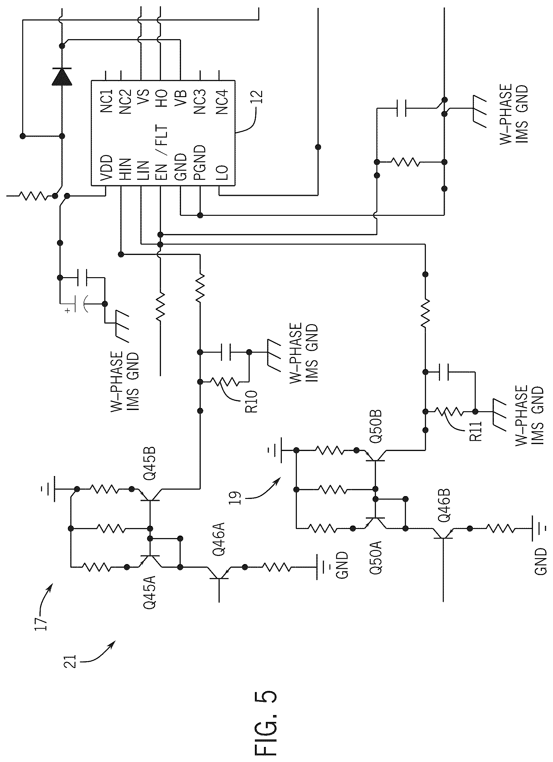 Patent US12562733 Figure 5 – Power MOSFET driving circuit with transfer curve gate driver and ground shift compensation