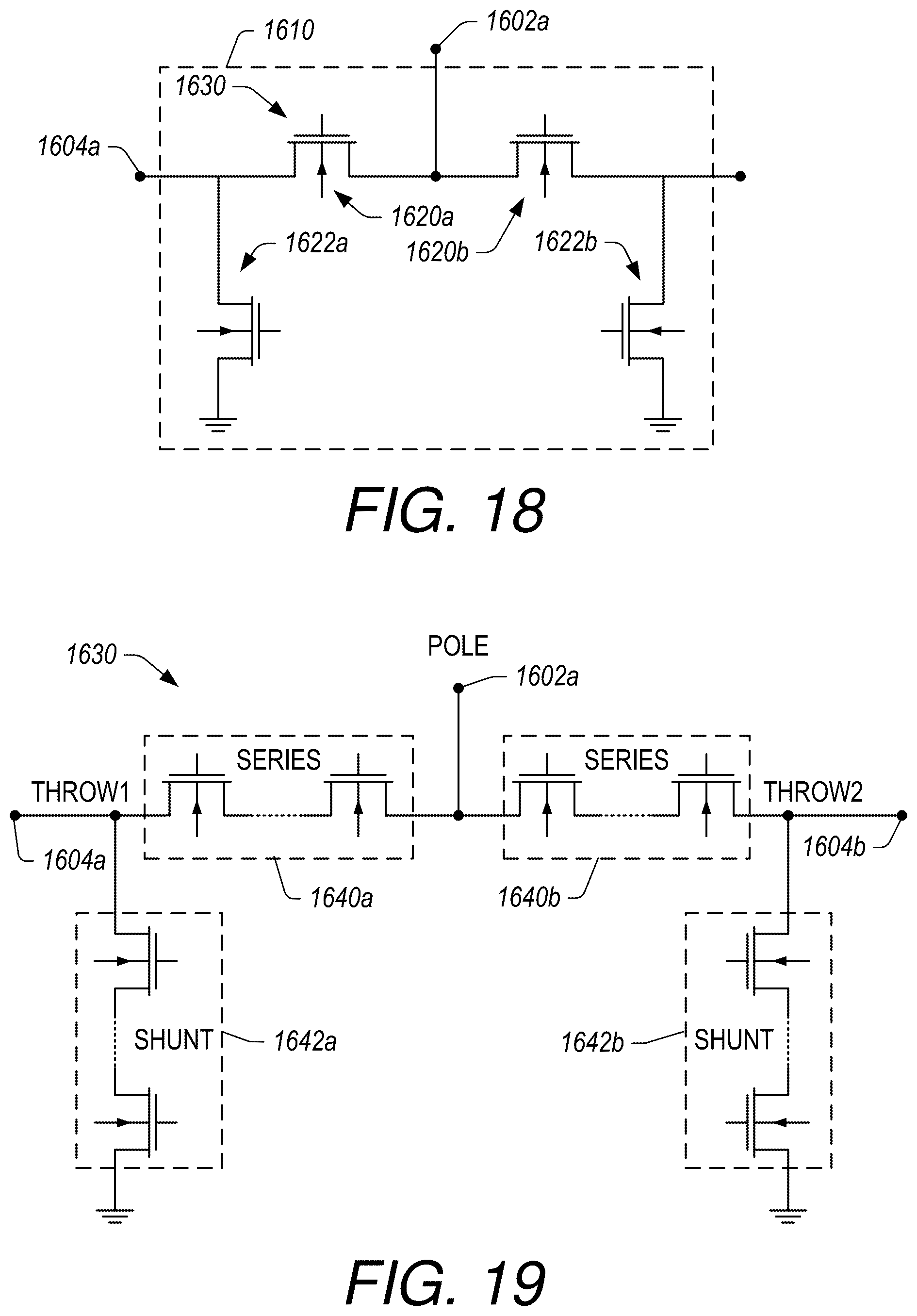 Patent US12562737 Figure 16 – Switch linearization with asymmetrical anti-series varactor pair