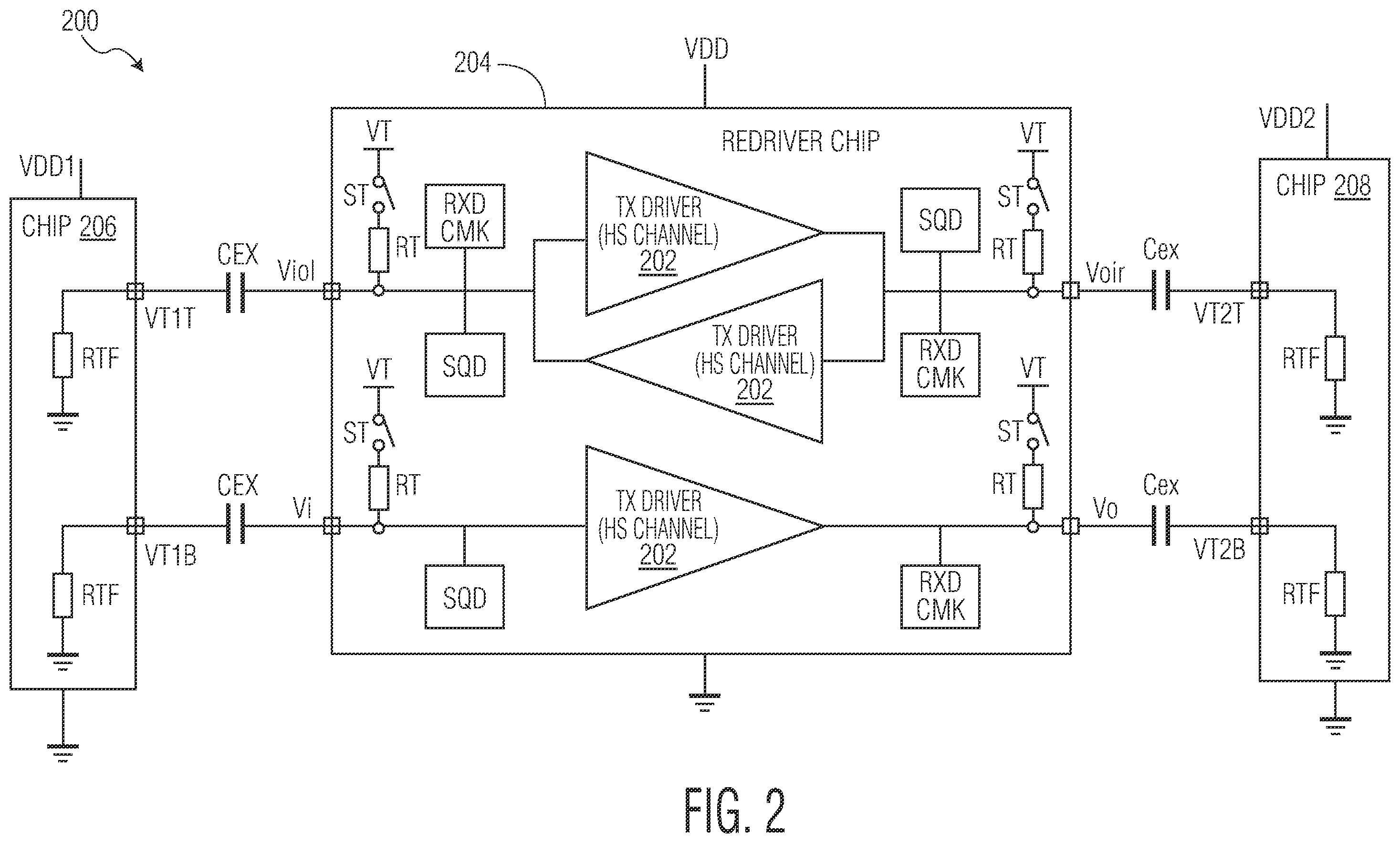 Patent US12562740 Figure 3 – ReDriver circuit