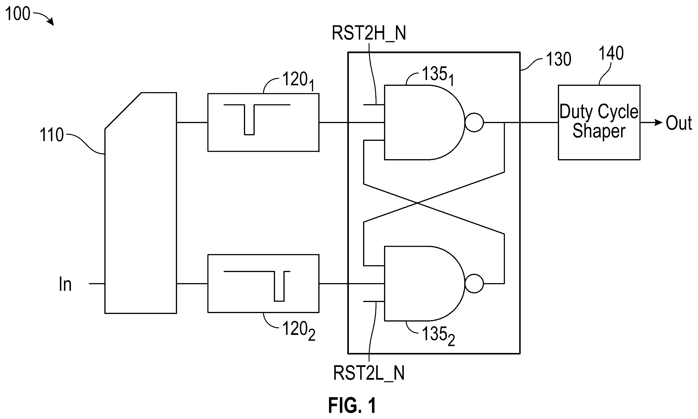 Patent US12562741 Figure 1 – Low distortion level shifter