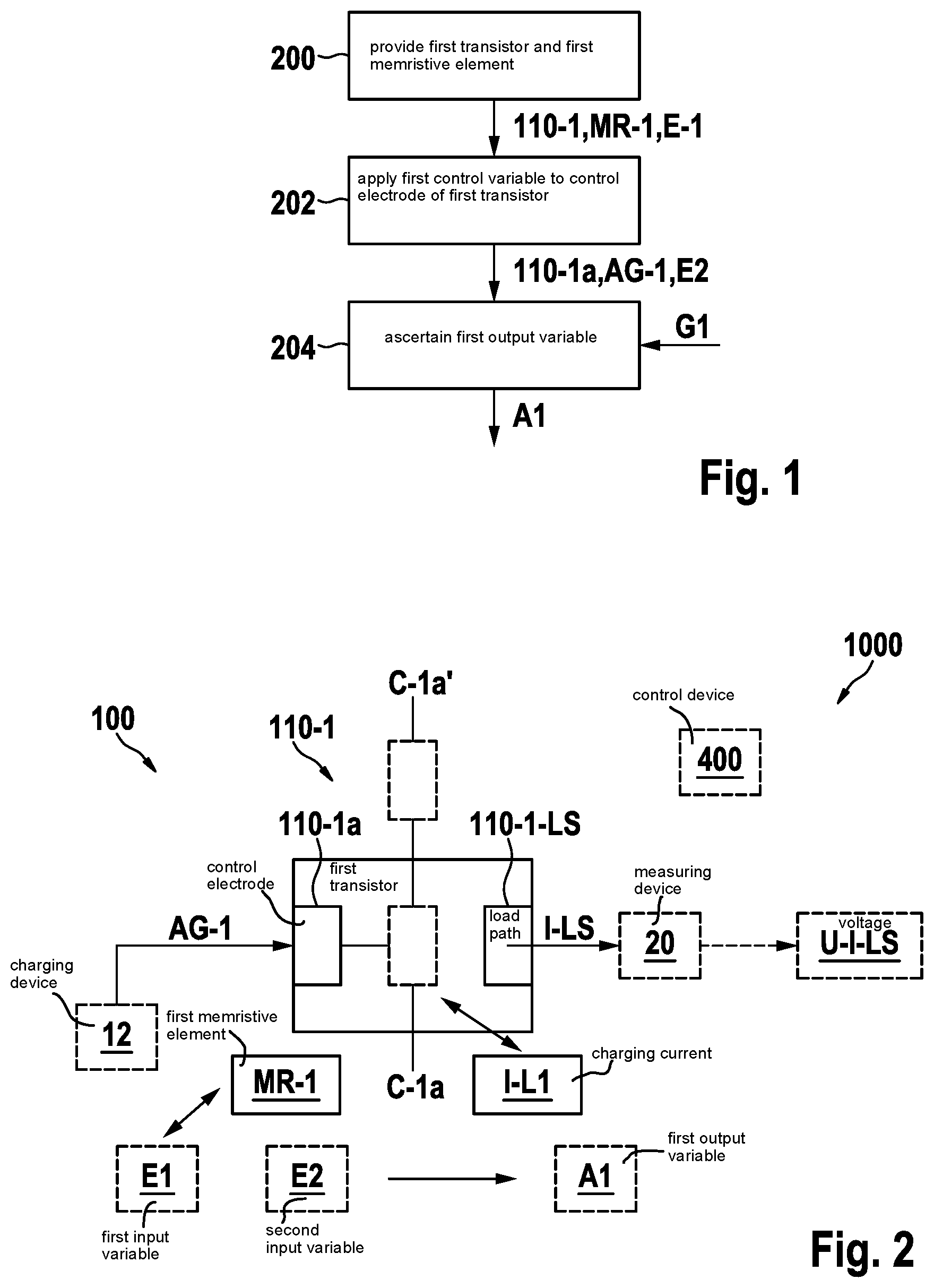 Patent US12562742 Figure 1 – Method for processing input variables by means of a processing device having at least one transistor, device for executing the method, computing device and use