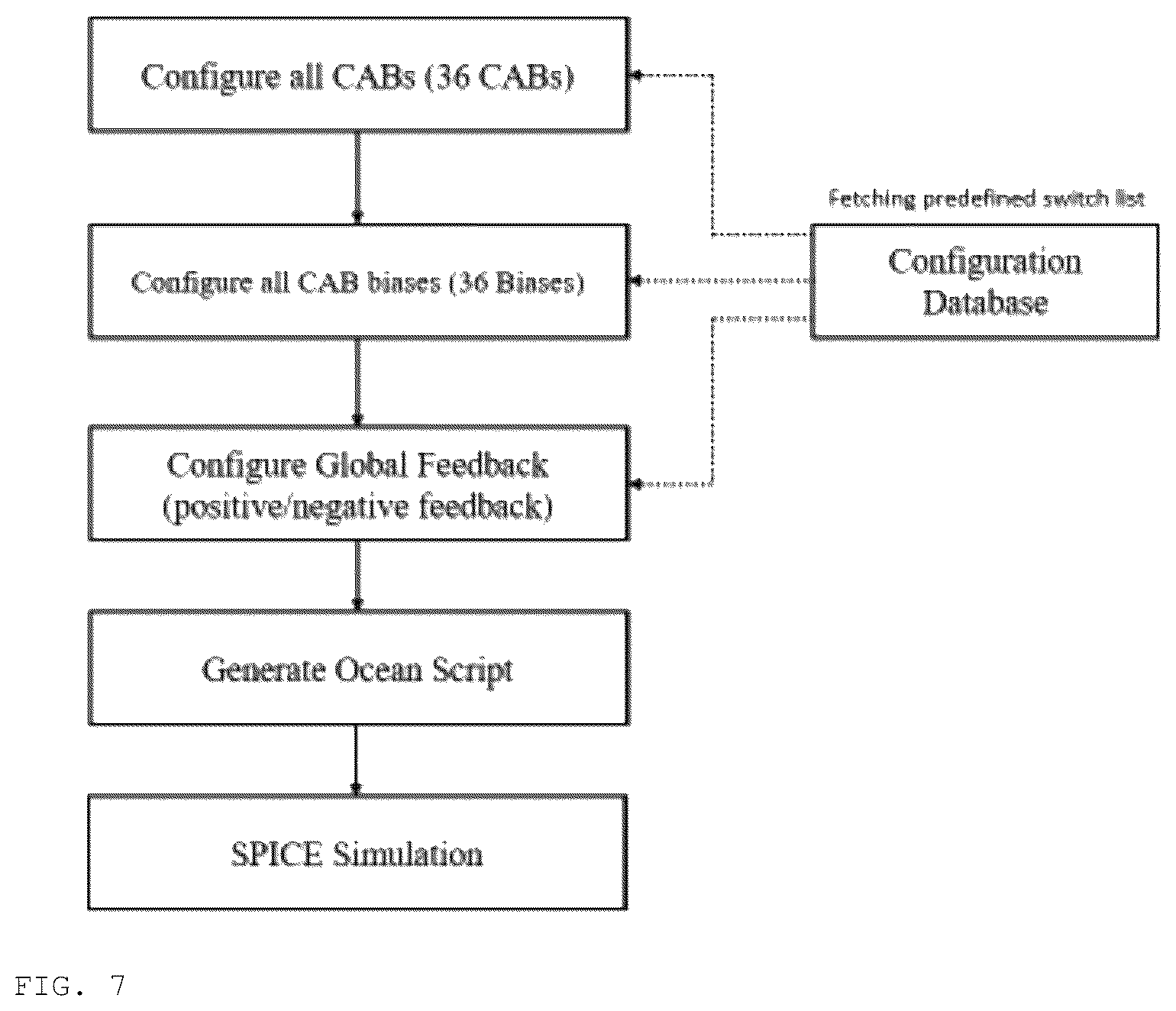 Patent US12562743 Figure 6 – Reconfigurable array for analog applications