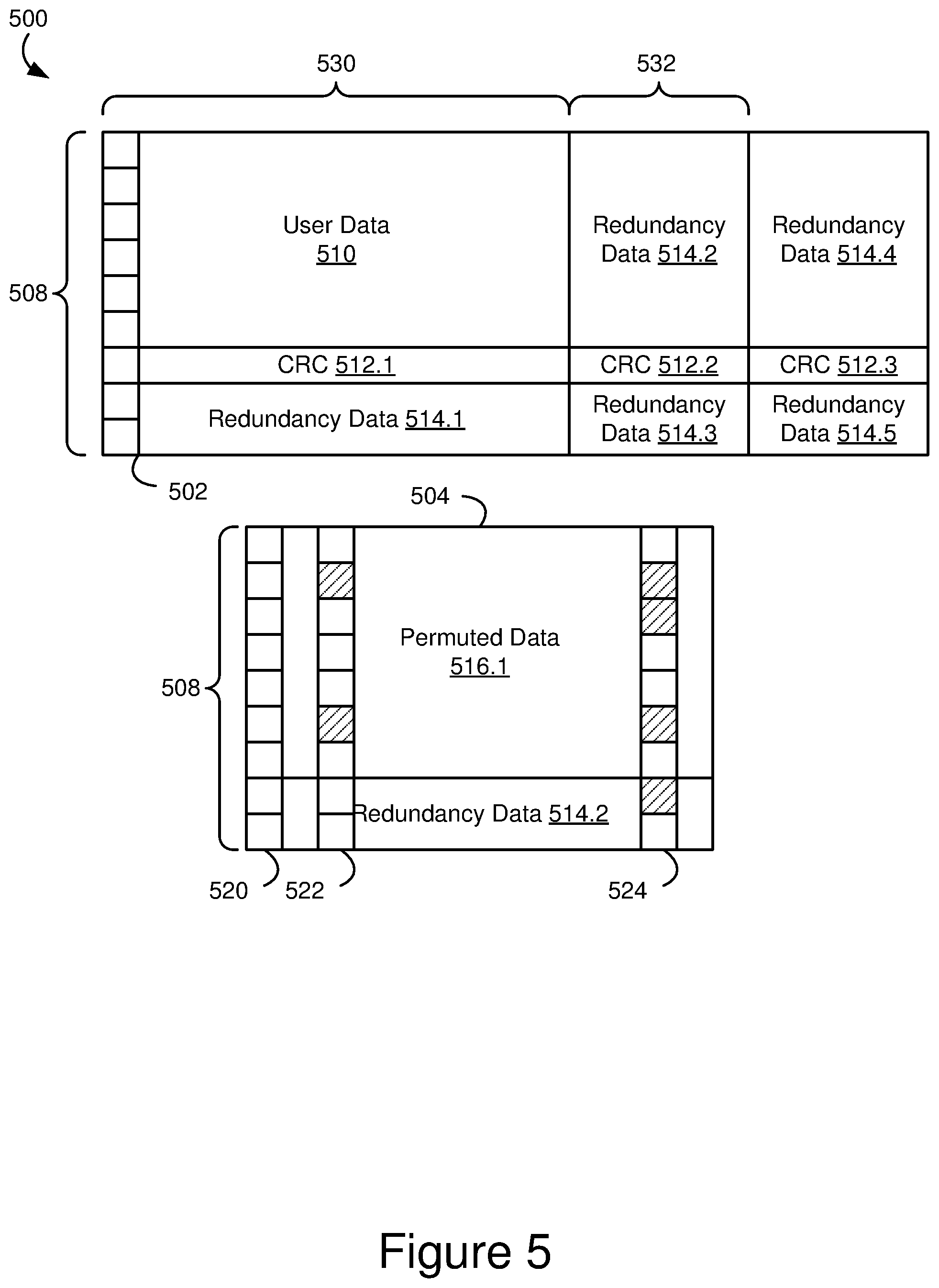 Patent US12562755 Figure 5 – Multi-tier error correction codes for DNA data storage