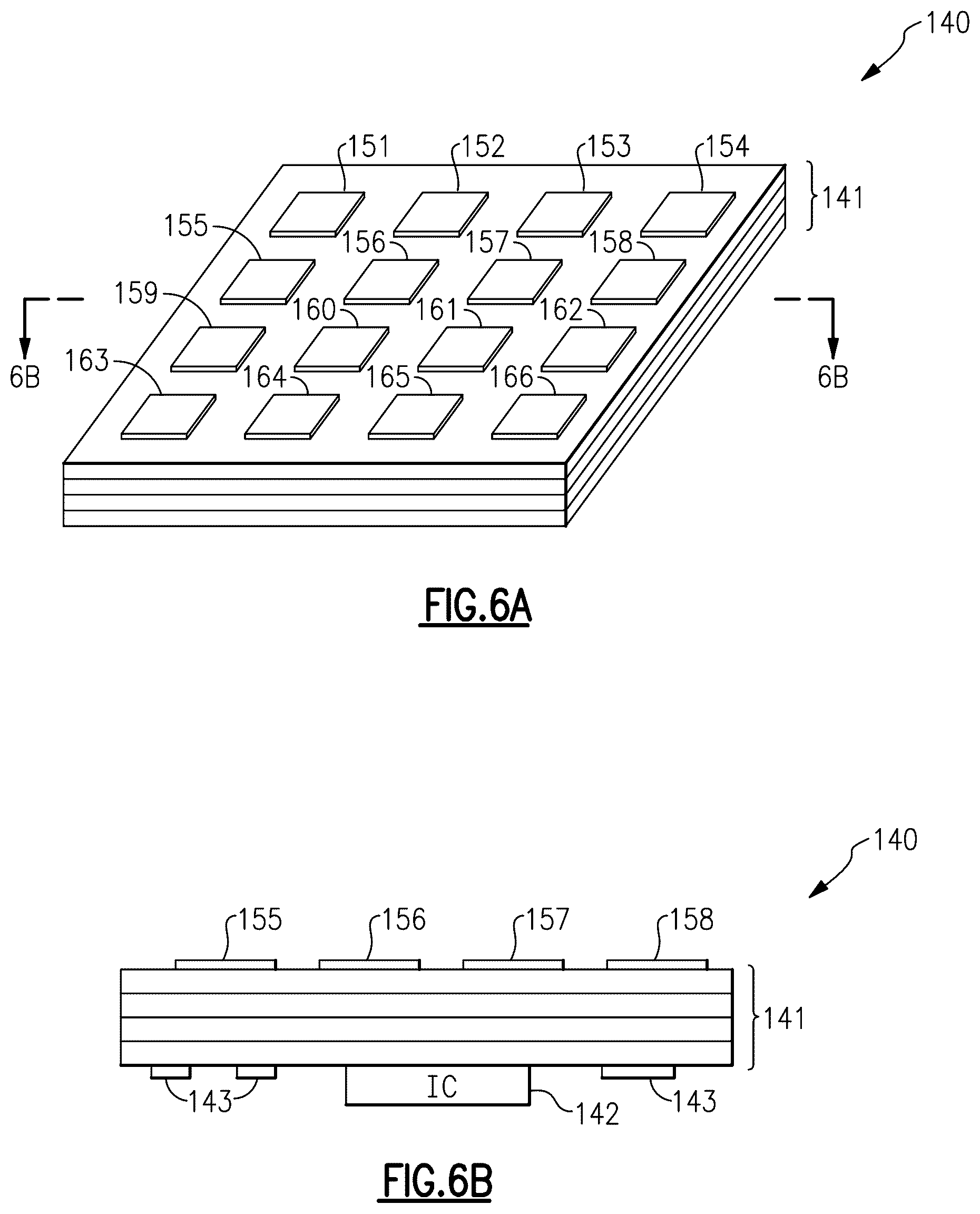 Patent US12562757 Figure 12 – Antenna systems with a frequency range two antenna array integrated into a frequency range one antenna