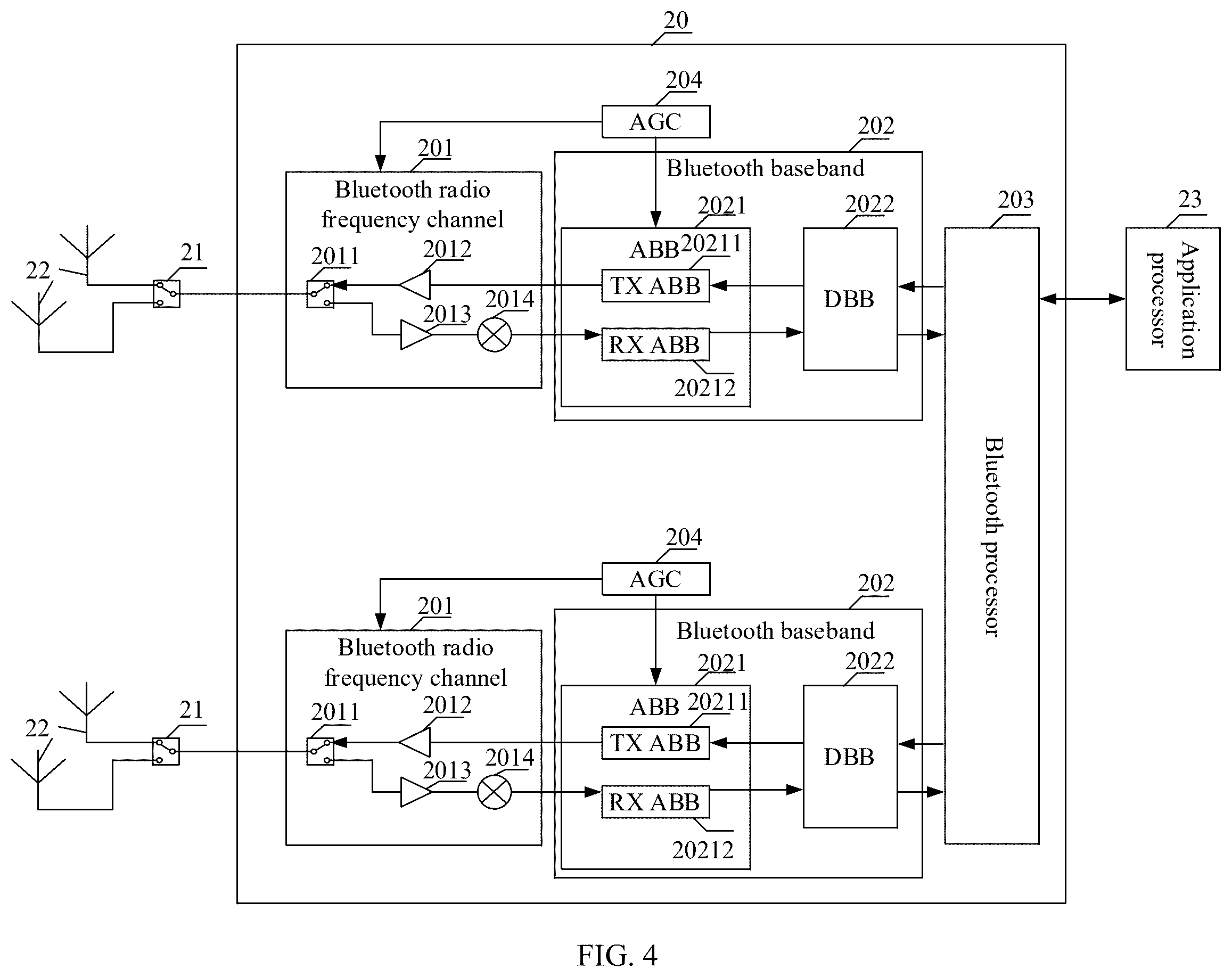 Patent US12562758 Figure 4 – Bluetooth chip, signal receiving method, and bluetooth communications apparatus