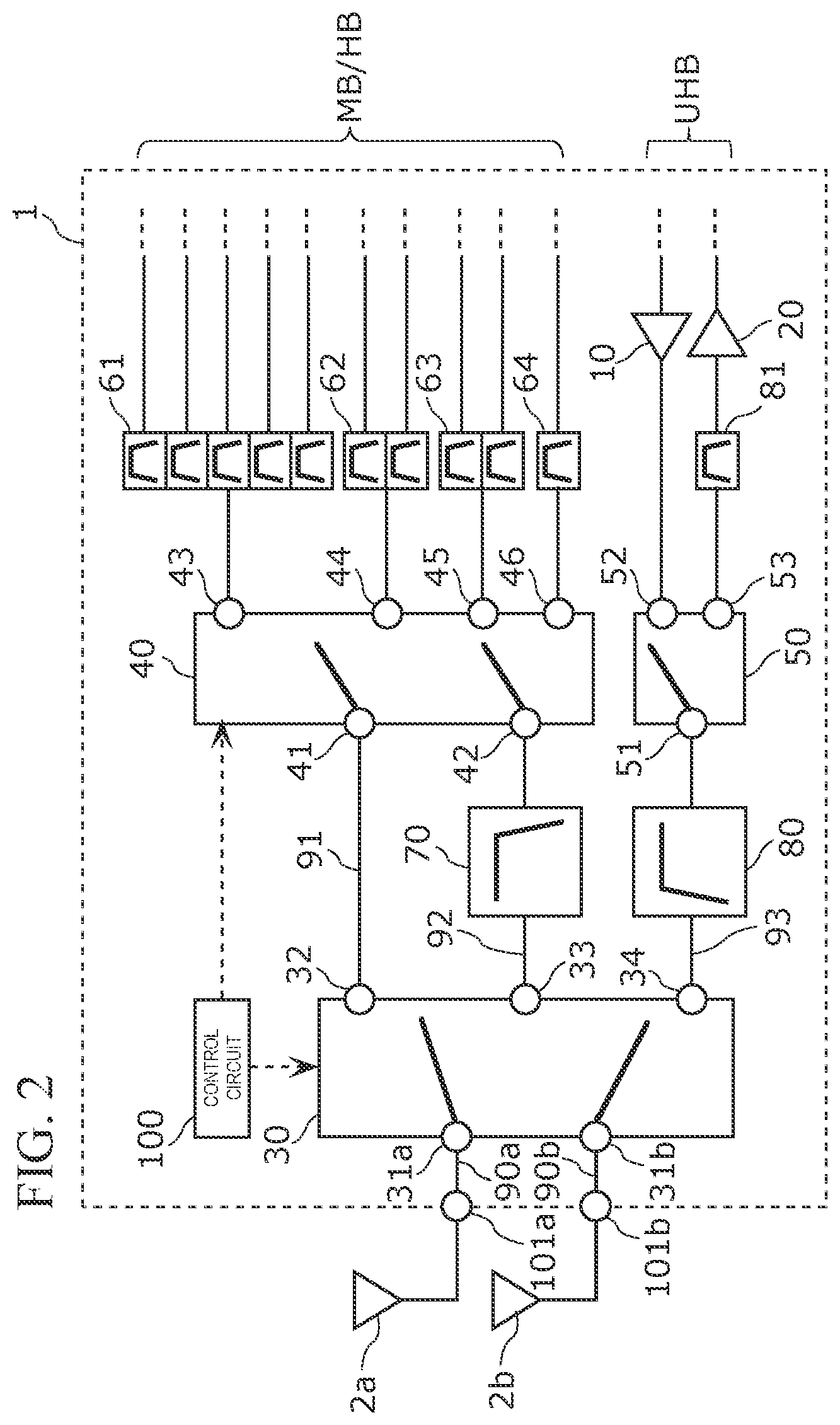 Patent US12562759 Figure 2 – Radio-frequency circuit and communication device