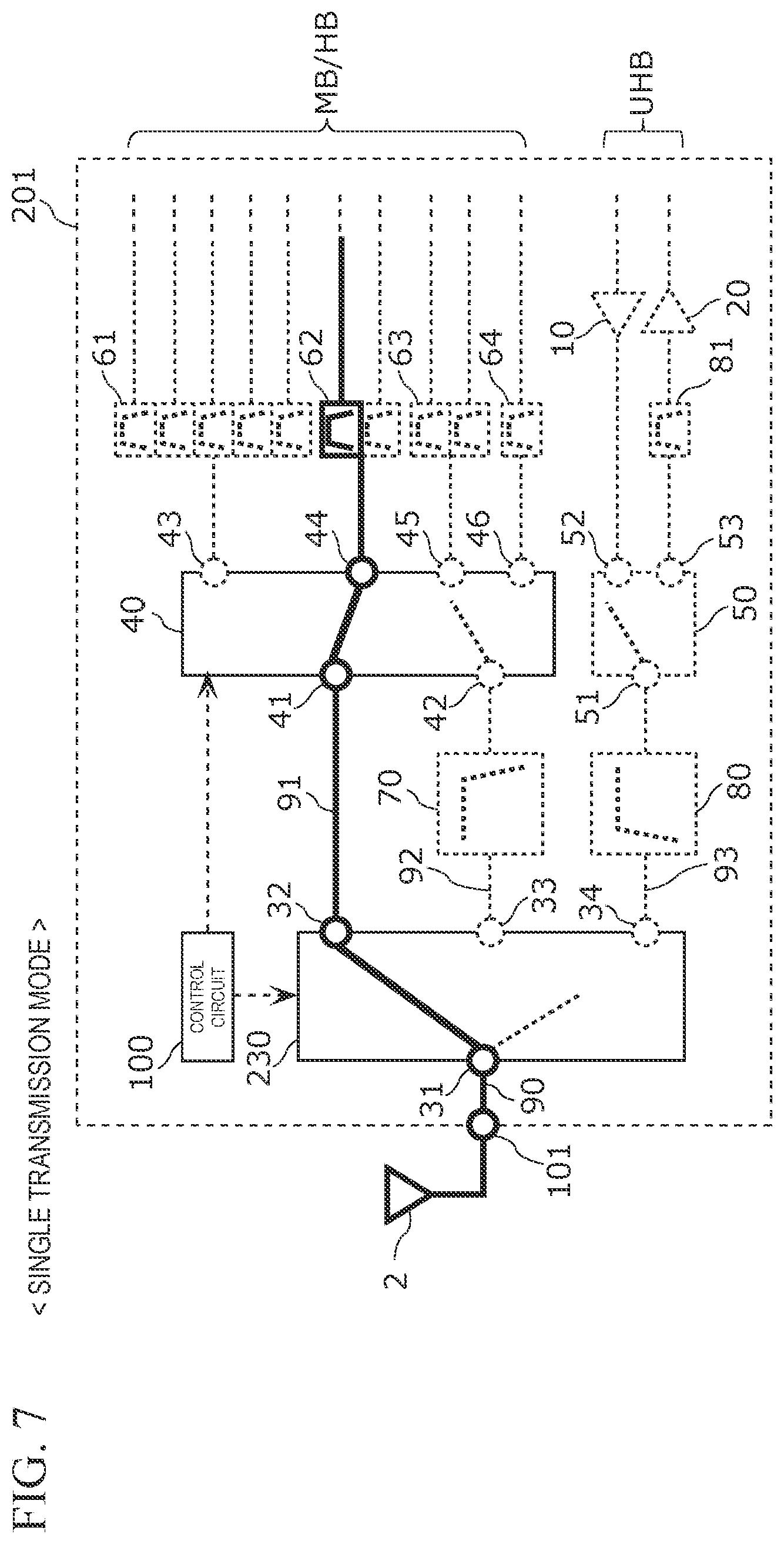 Patent US12562759 Figure 7 – Radio-frequency circuit and communication device