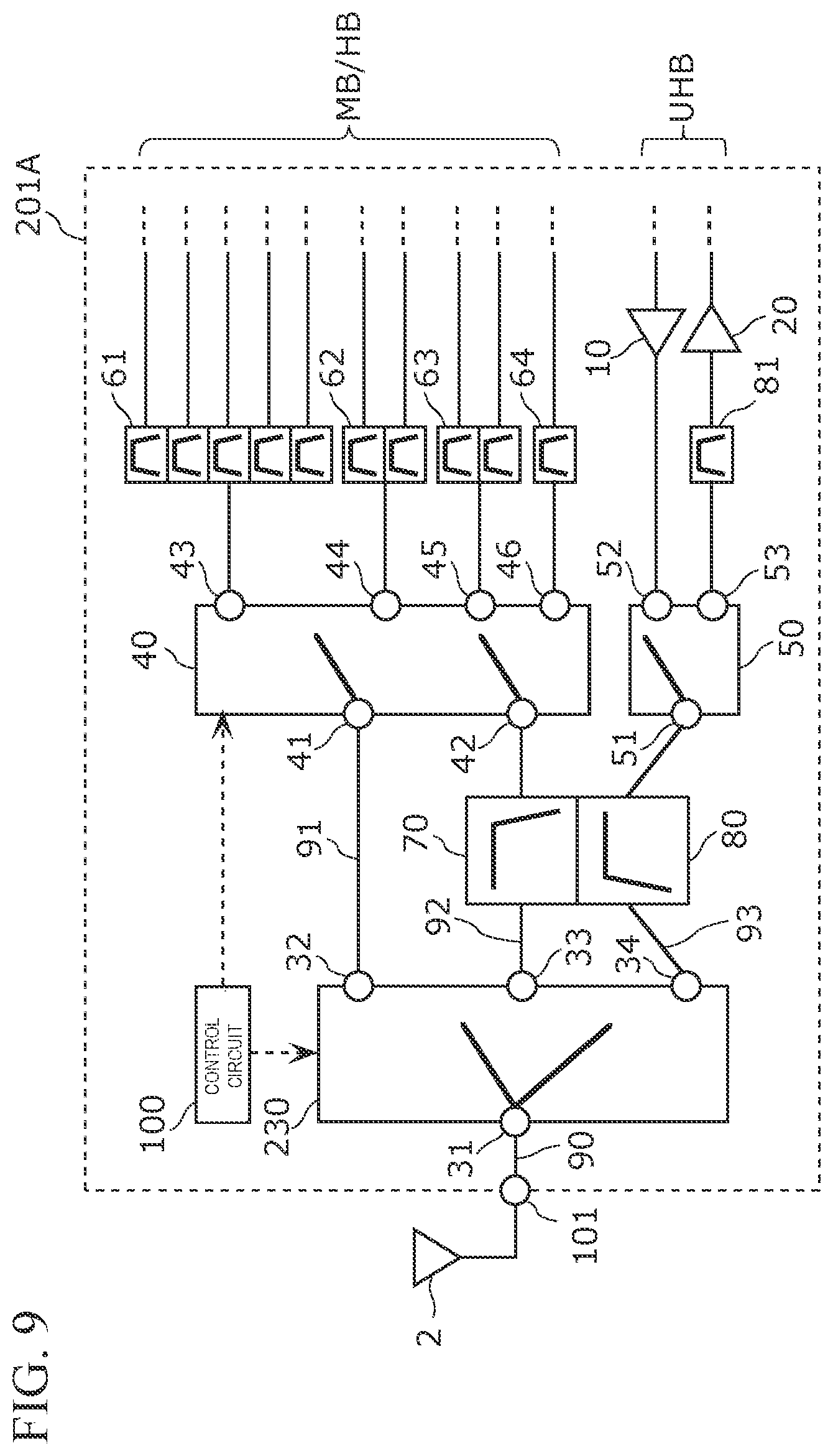 Patent US12562759 Figure 9 – Radio-frequency circuit and communication device