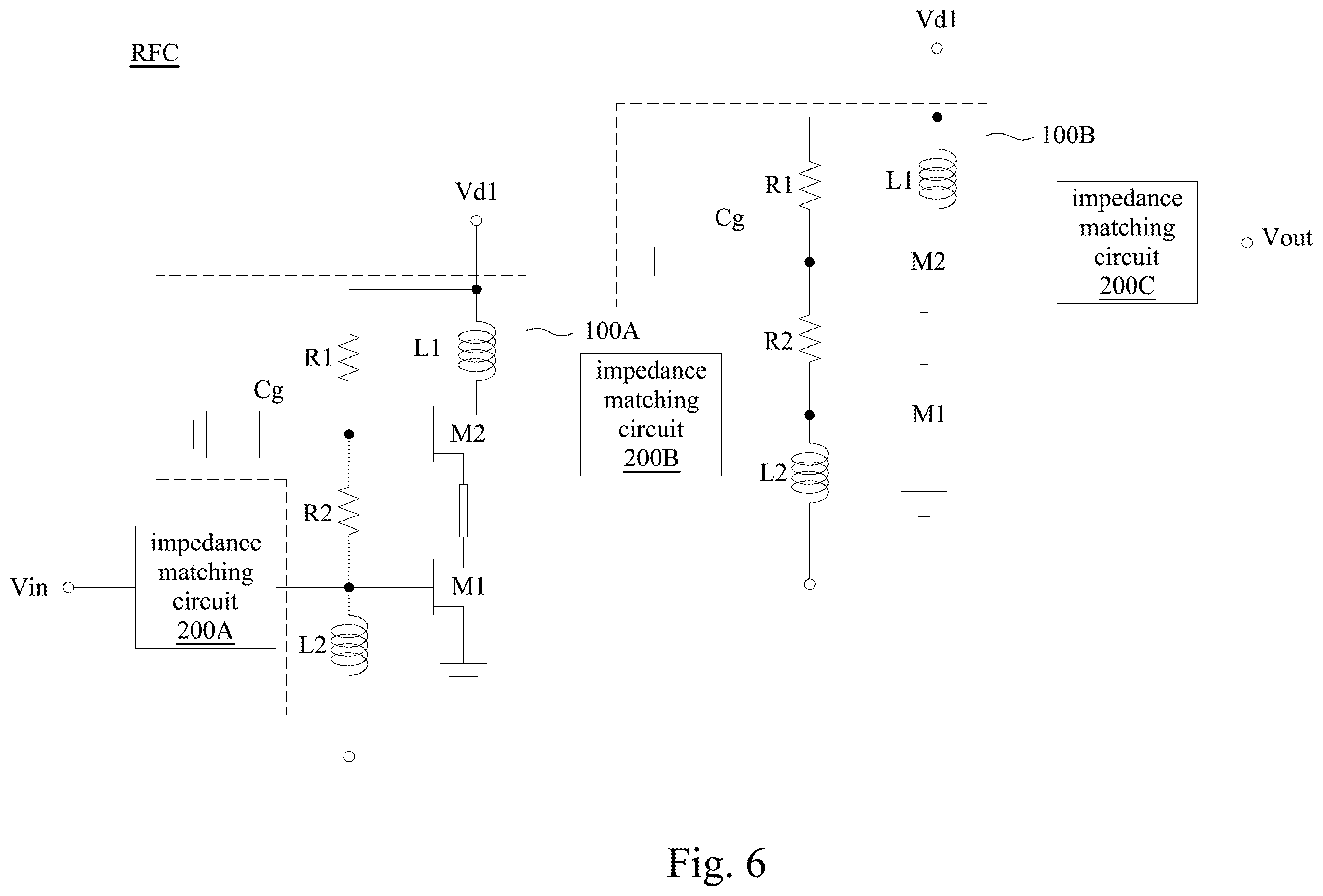 Patent US12562761 Figure 8 – Power amplifier and radio frequency front-end circuit